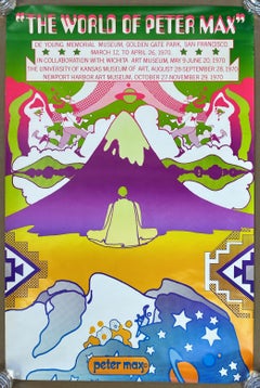 Peter Max “The World of Peter Max” Museum Exhibition Serigraph Poster ‘B', 1969