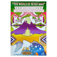 Vintage Peter Max “The World of Peter Max” Museum Exhibition Serigraph Poster ‘B', 1969
