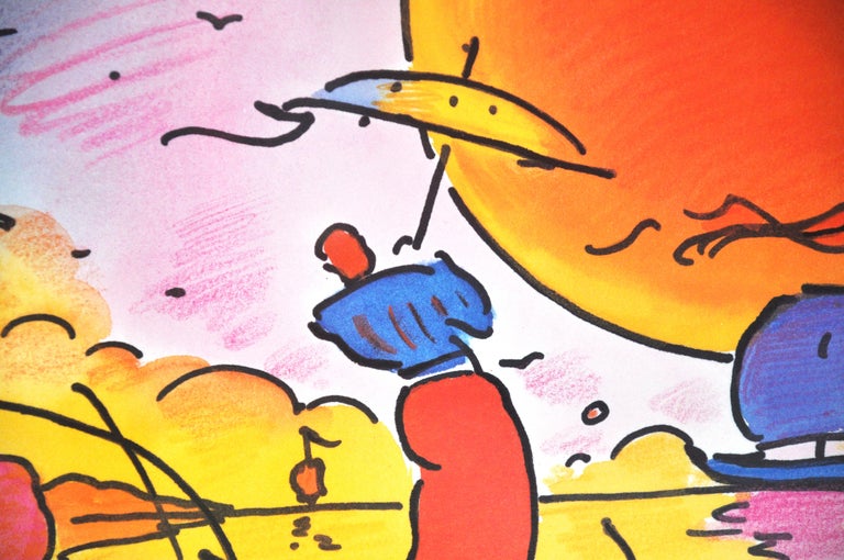 Peter Max Two Sages in The Sun Lithograph For Sale at 1stDibs