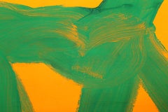 Cane (verde su arancione), pittura Pop Art Graffiti