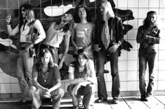Hawkwind Leaning Against Wall Group Portrait Retro Original Photograph