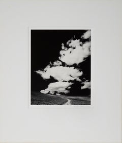 "White Mountains Road With Clouds, 1968" - Black and White Photograph