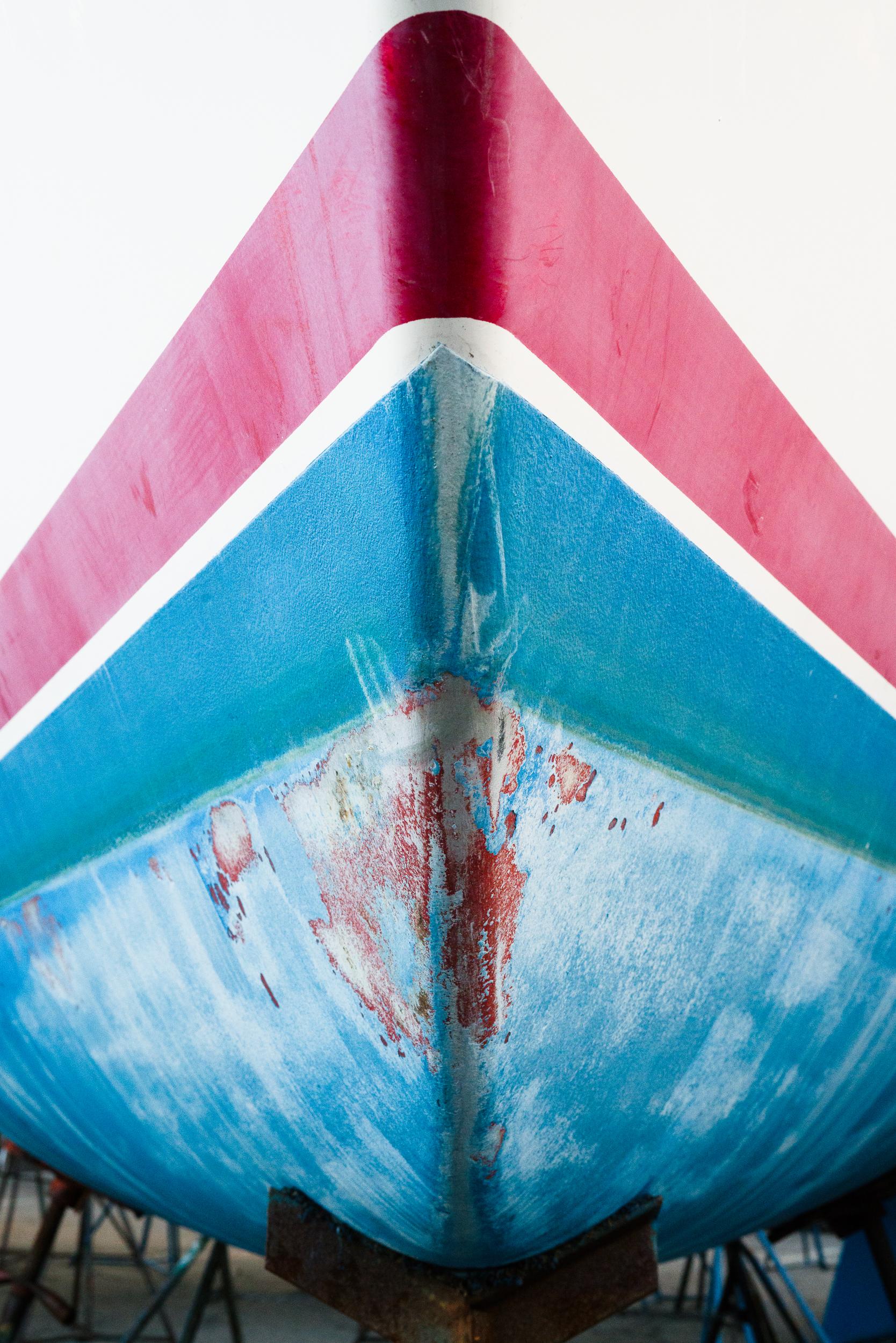 "Boat Prow Series I, " Contemporary Nautical Photograph, 30" x 20"
