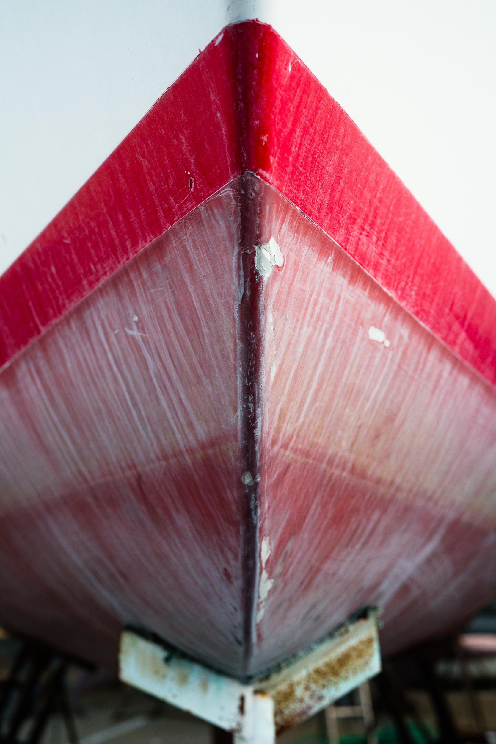 Peter Mendelson Color Photograph - "Boat Prow Series II, " Contemporary Nautical Photograph, 30" x 20"