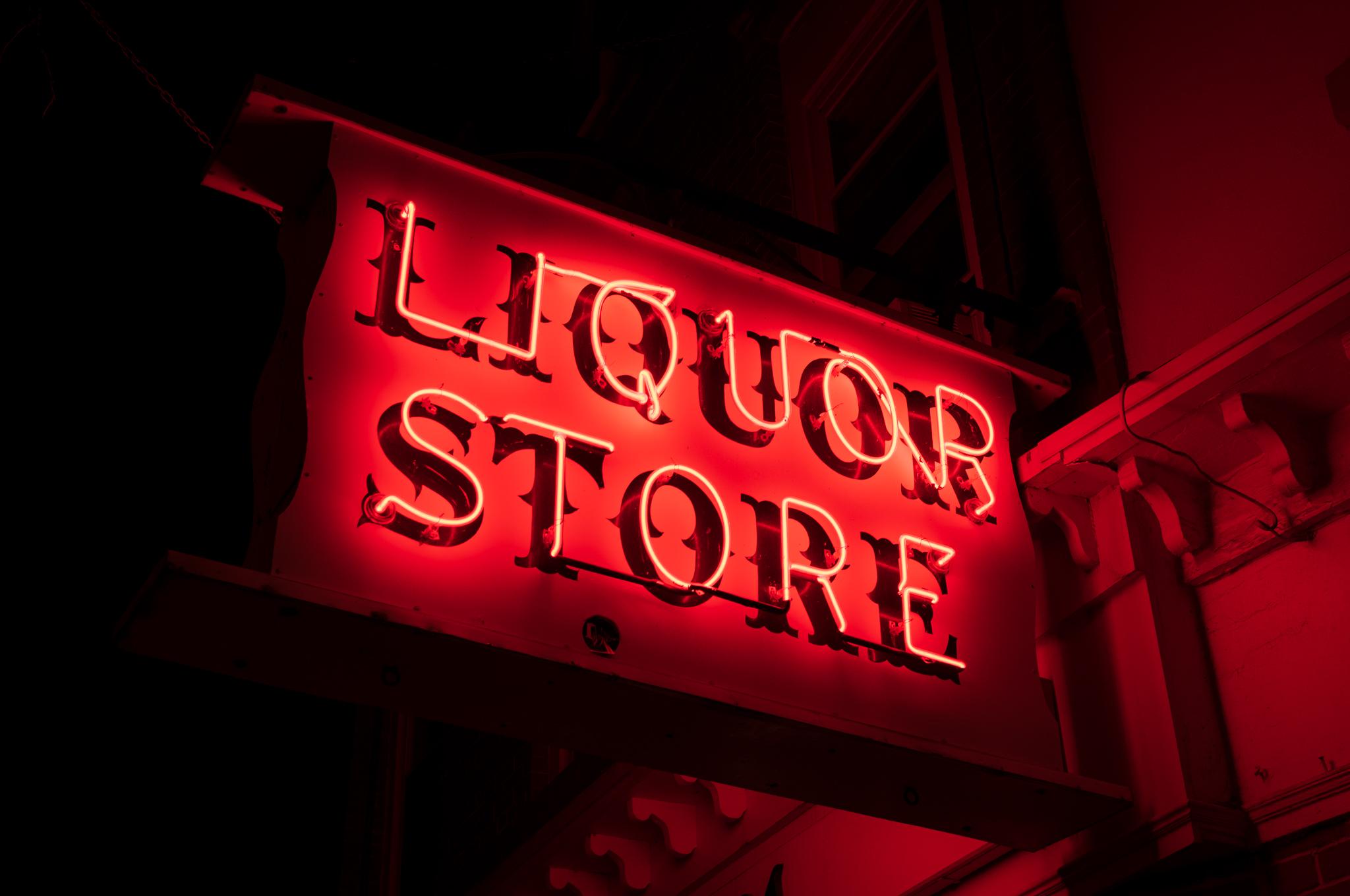 Peter Mendelson Color Photograph - "Liquor Store, " Contemporary Photograph, 24" x 36"