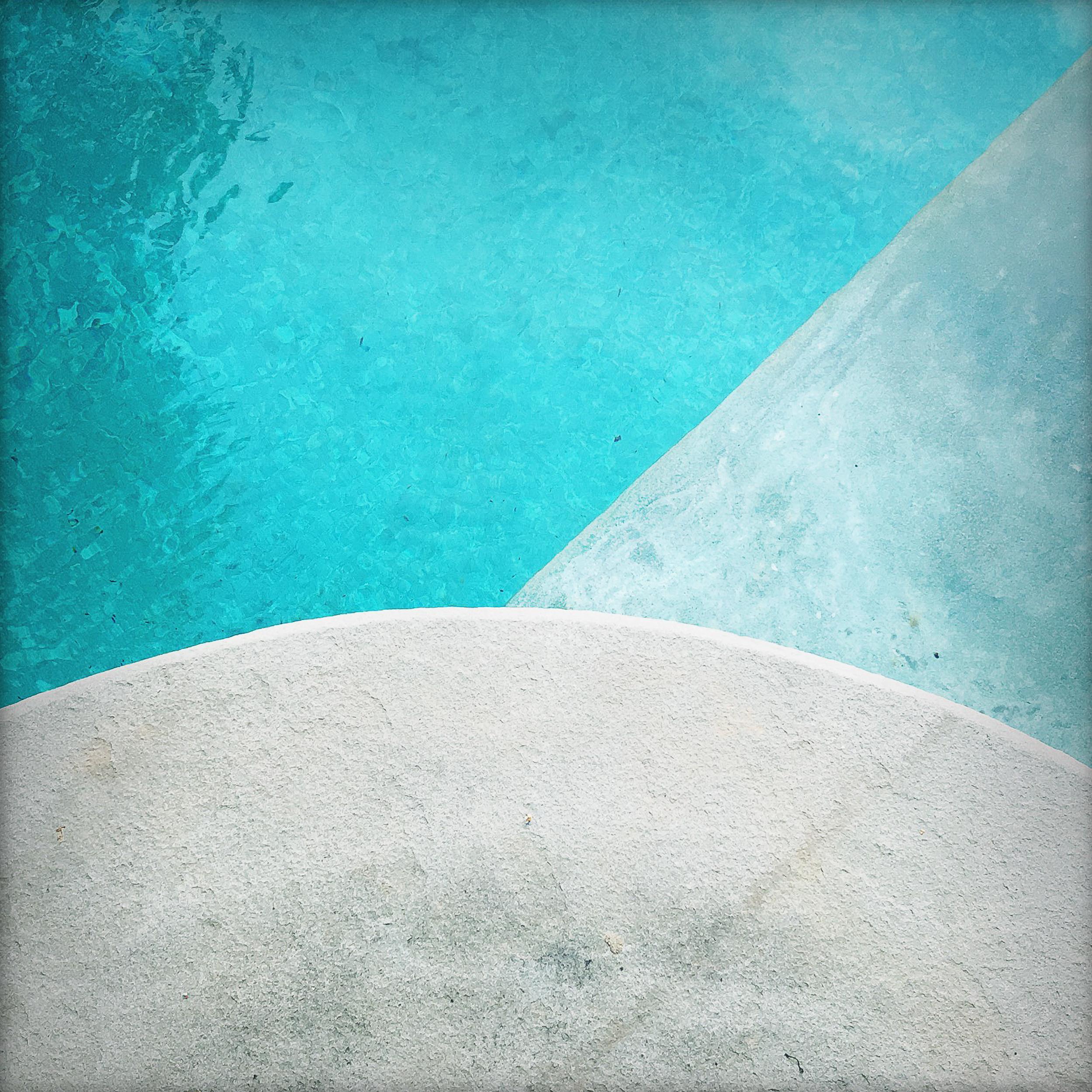 Peter Mendelson Color Photograph - "Pool Step Series II, " Contemporary Photography, 20" x 20"