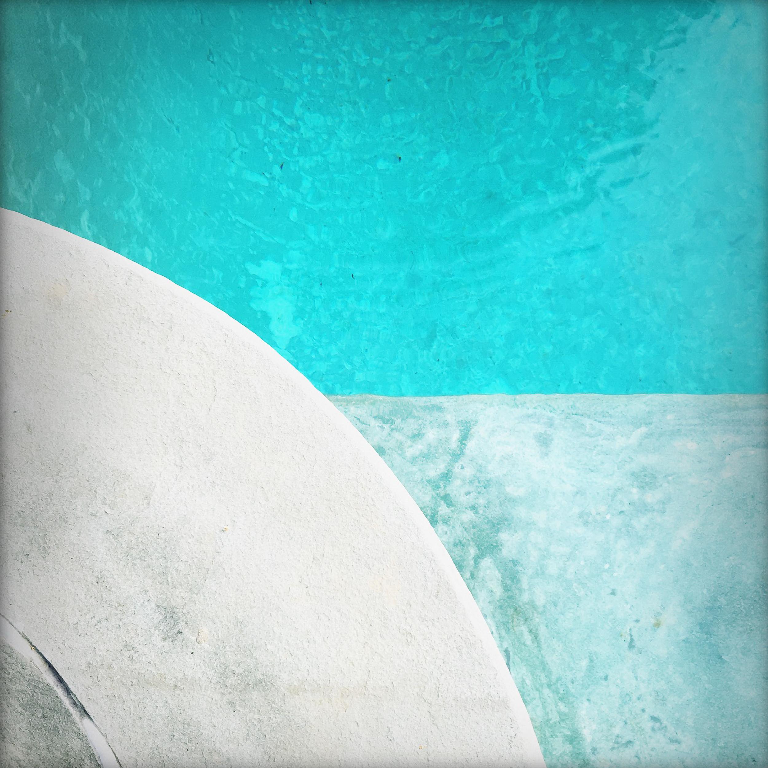 Peter Mendelson Color Photograph - "Pool Step Series III, " Contemporary Photograph, 30" x 30"