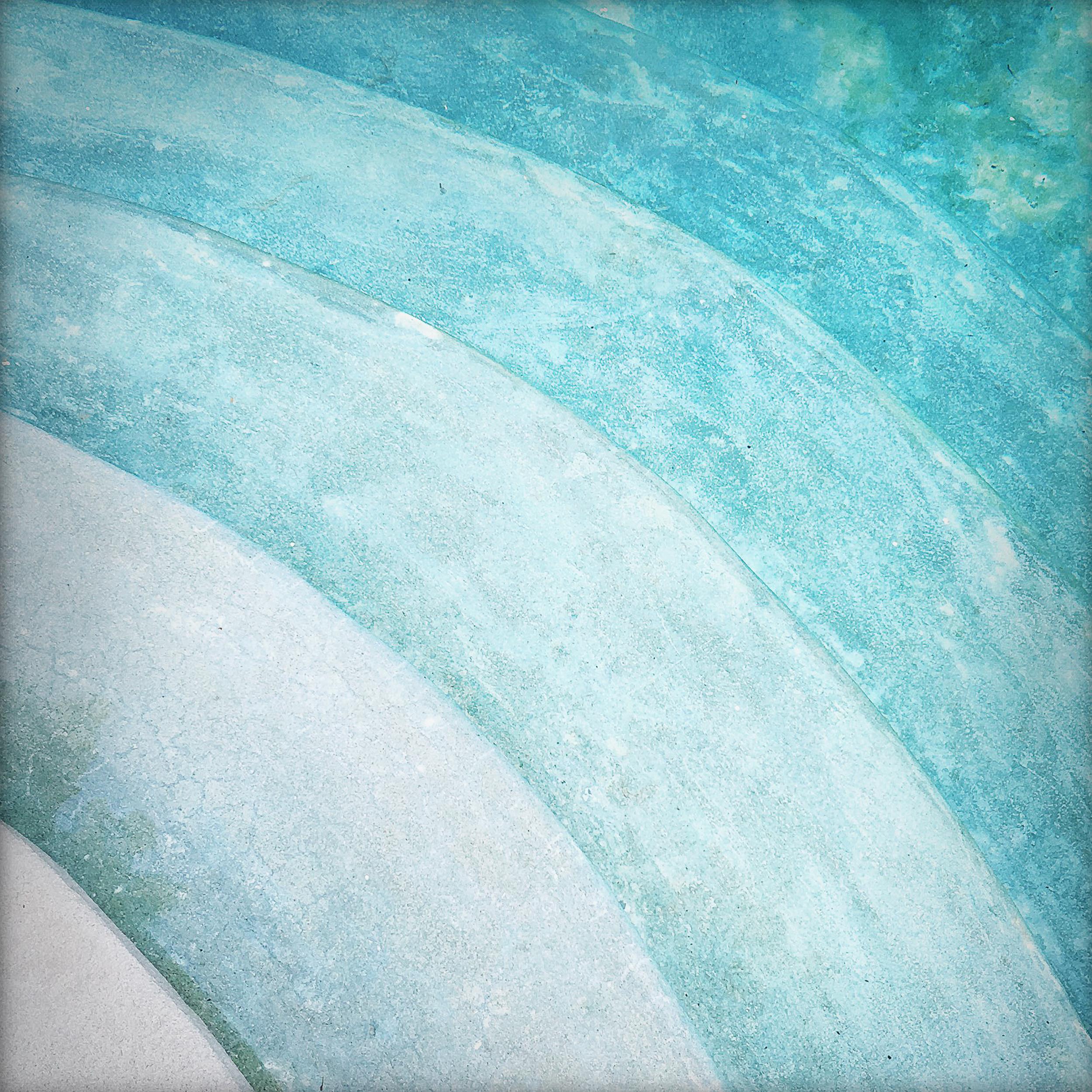 Peter Mendelson Abstract Photograph - "Pool Step Series VI, " Contemporary Photograph, 20" x 20"