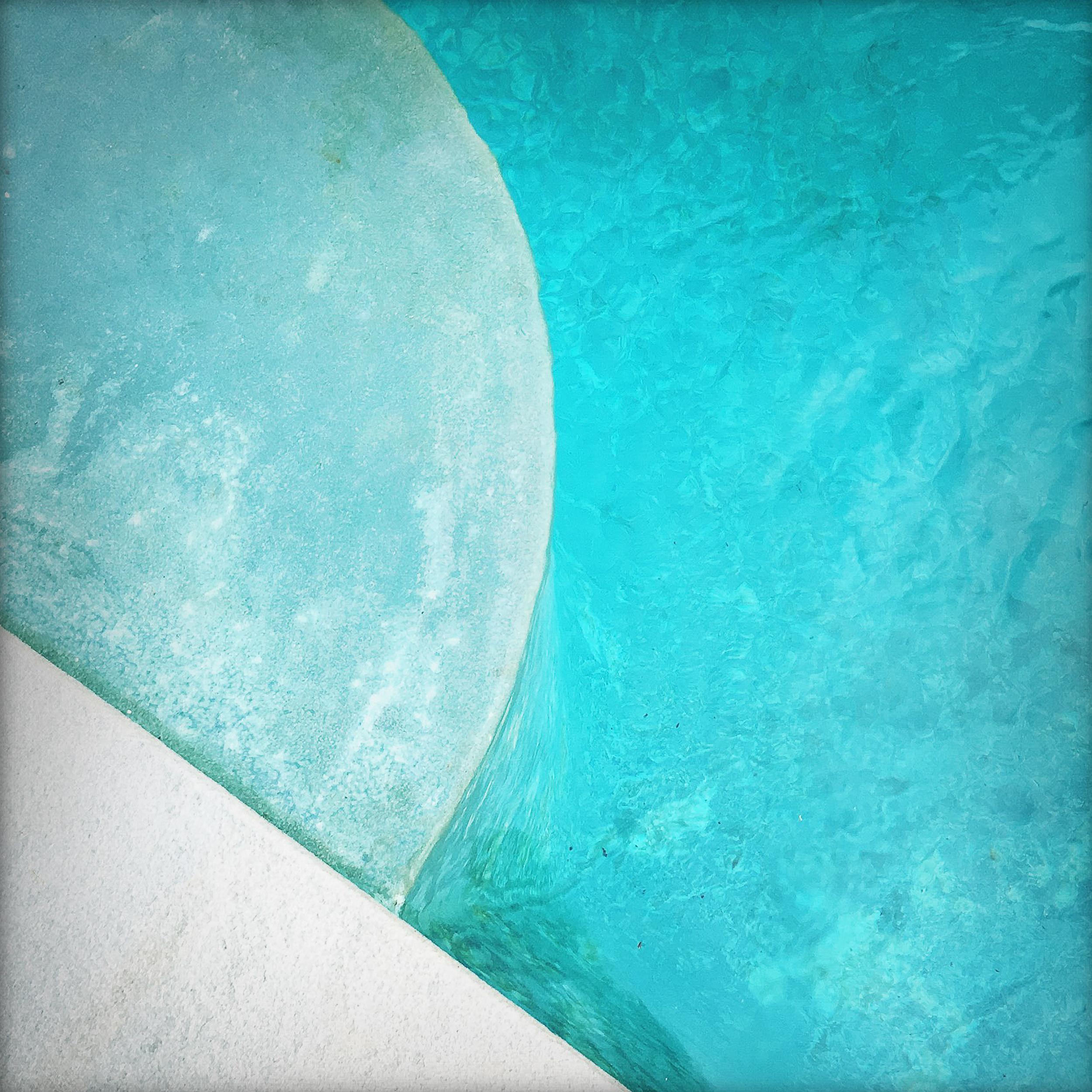 Peter Mendelson Color Photograph - "Pool Step Series VII, " Contemporary Photograph, 30" x 30"