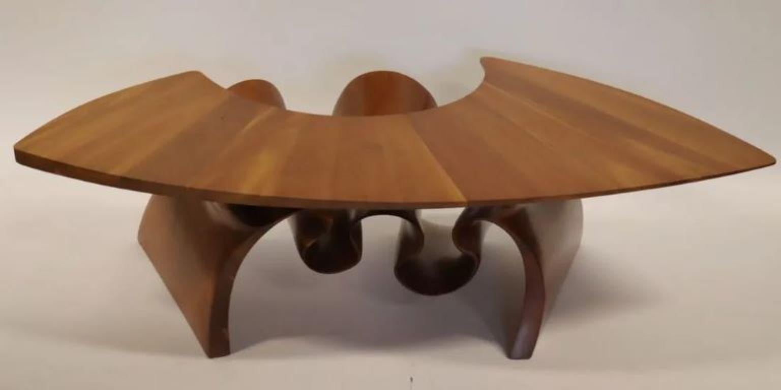 Peter Michael Adams, Mid-Century, Sculptural Coffee Table, Walnut, USA, 1970s For Sale 11