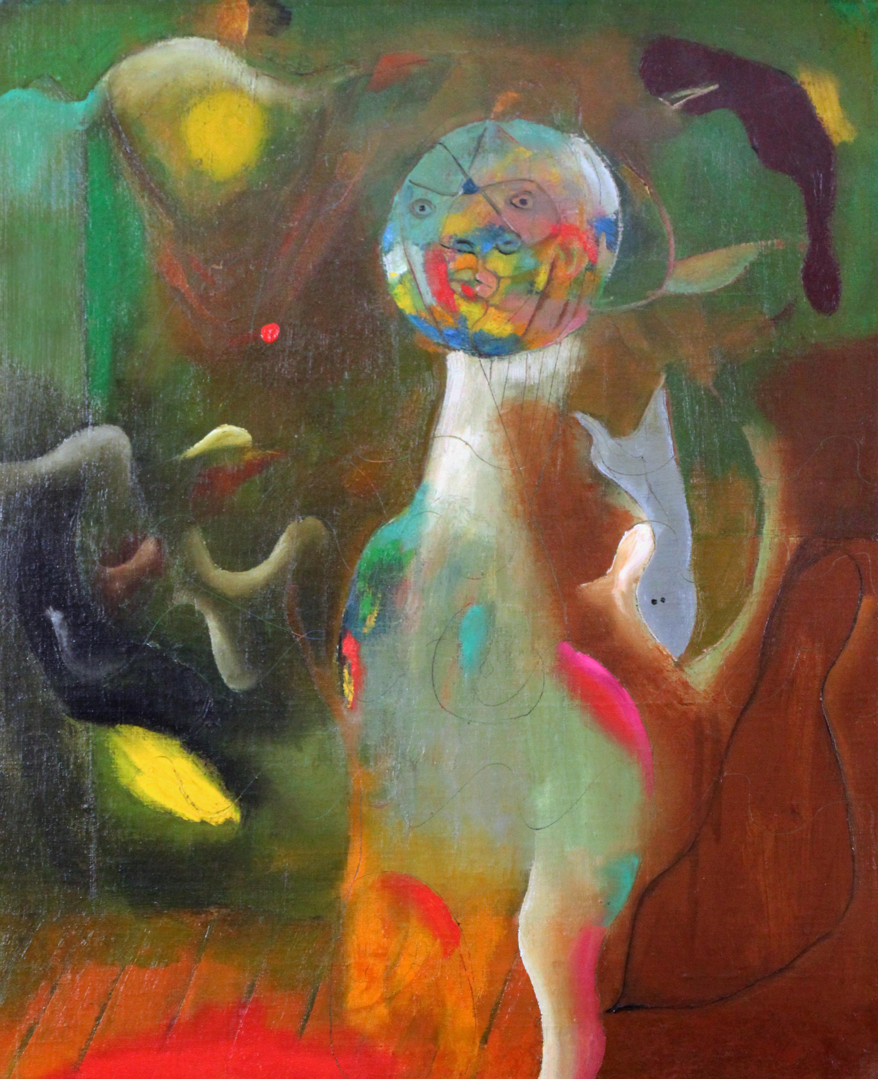 Benthos, Sidewise Enchantment, American Modernist Figurative Abstract Painting