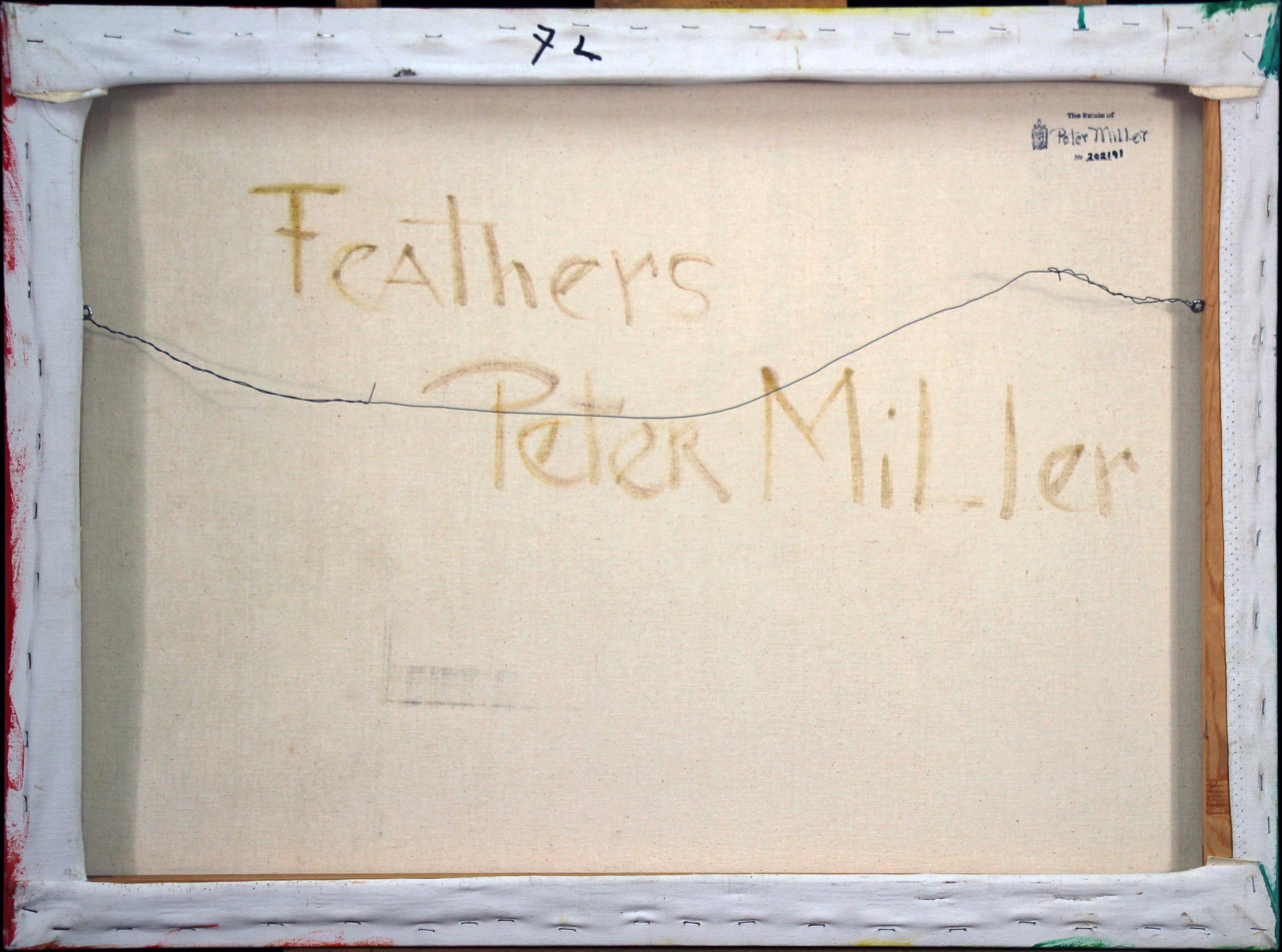 Feathers, Commentaire mystique et spirituel du moderniste féminin - Modernisme américain Painting par Peter Miller