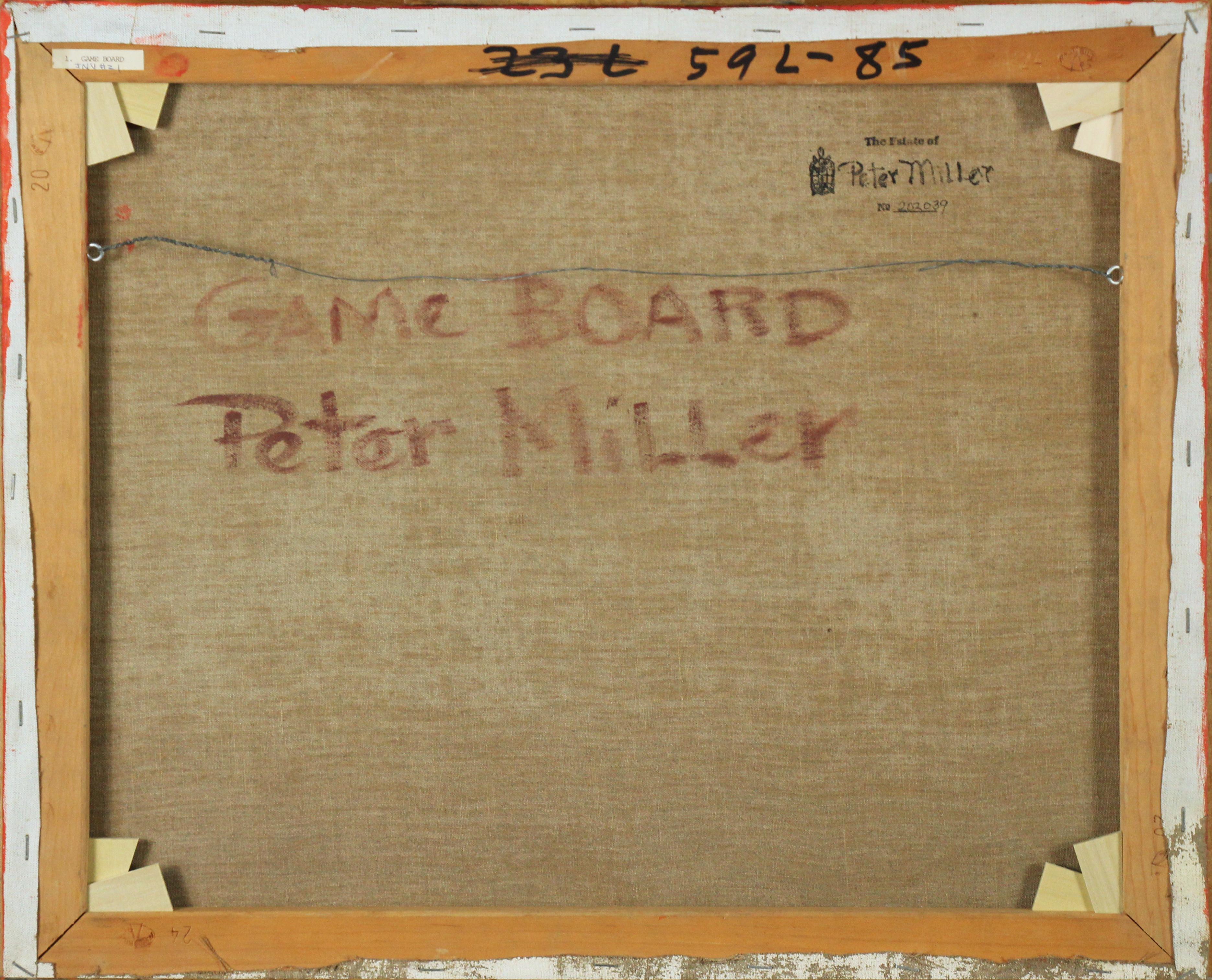 Tavola da gioco, simbolismo e astrattismo del modernista americano Peter Miller 1