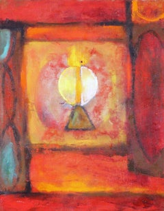 Into the Moon Abstract Scene by Female American Modernist and Surrealist Artist