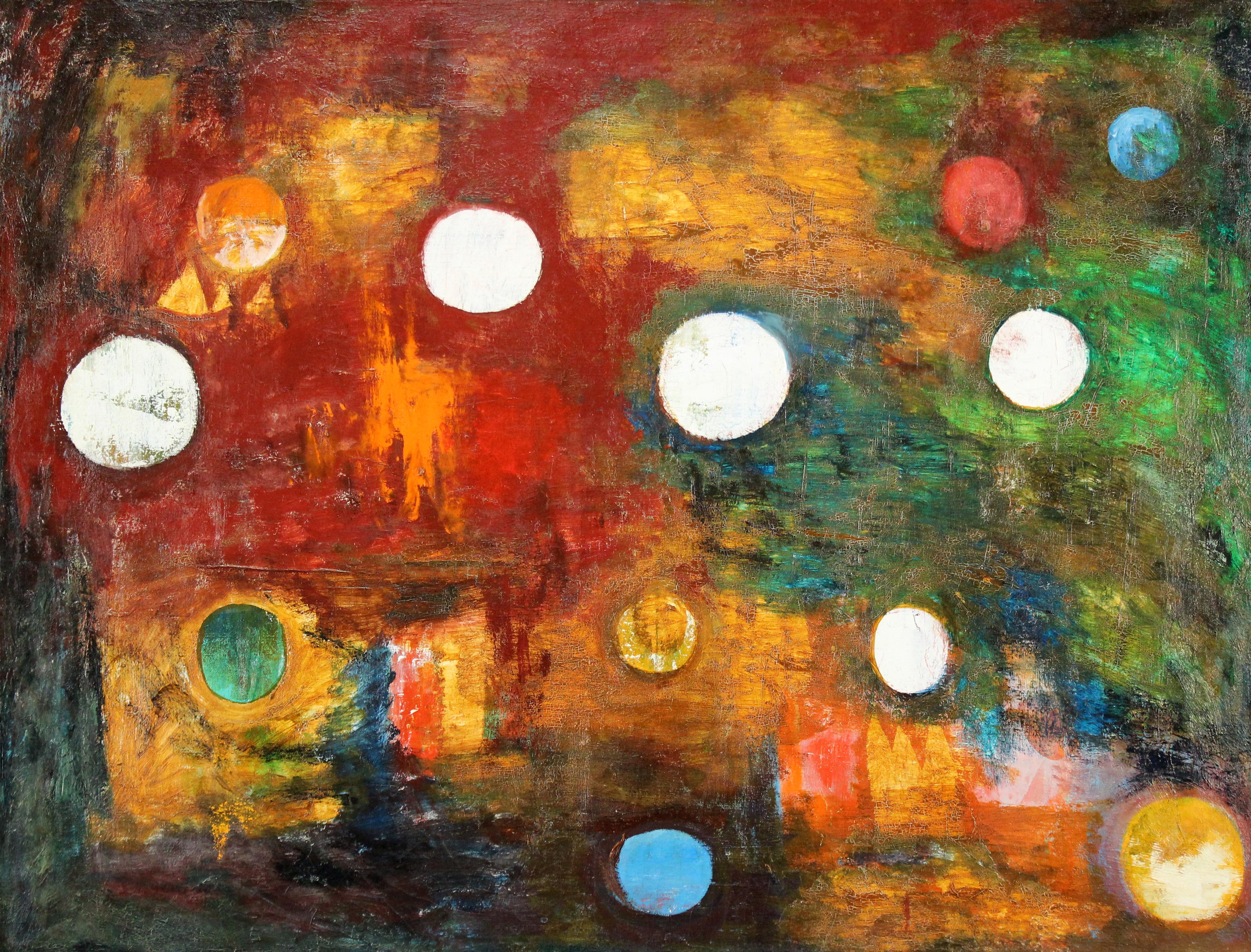 Peter Miller Abstract Painting - Orbs, Spiritual and Abstract Landscape