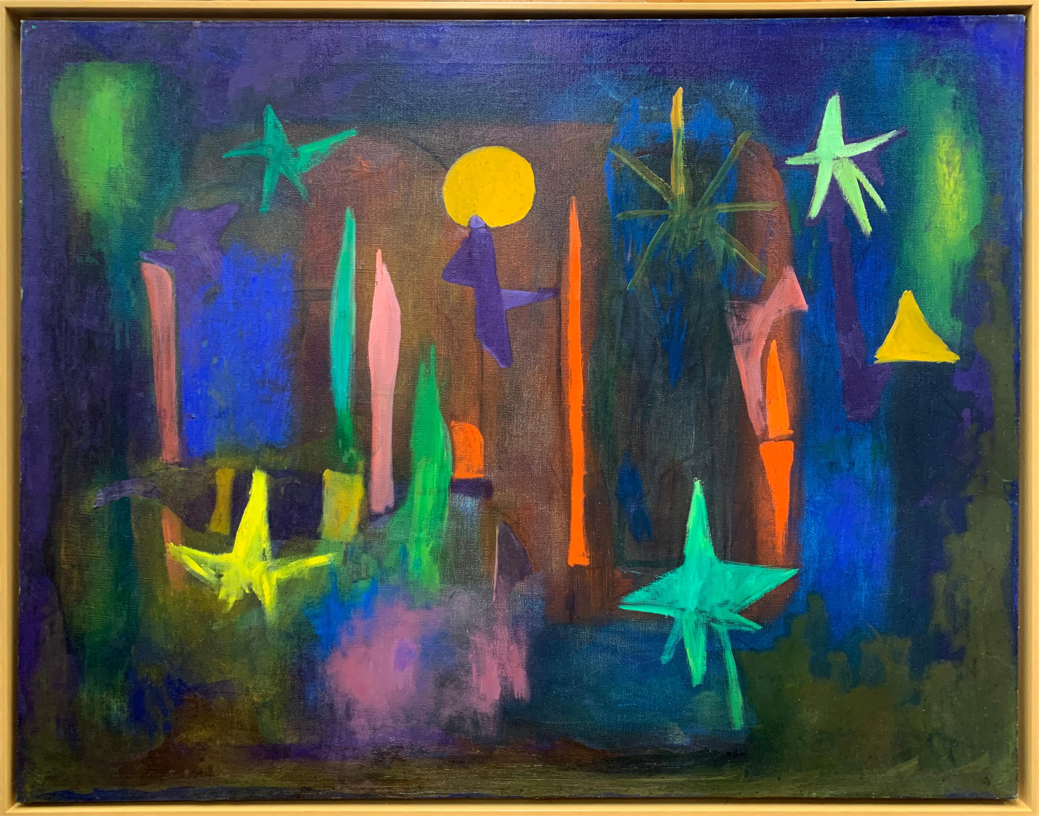 Stars, Modernist Southwestern Abstract Skyscape - Painting by Peter Miller