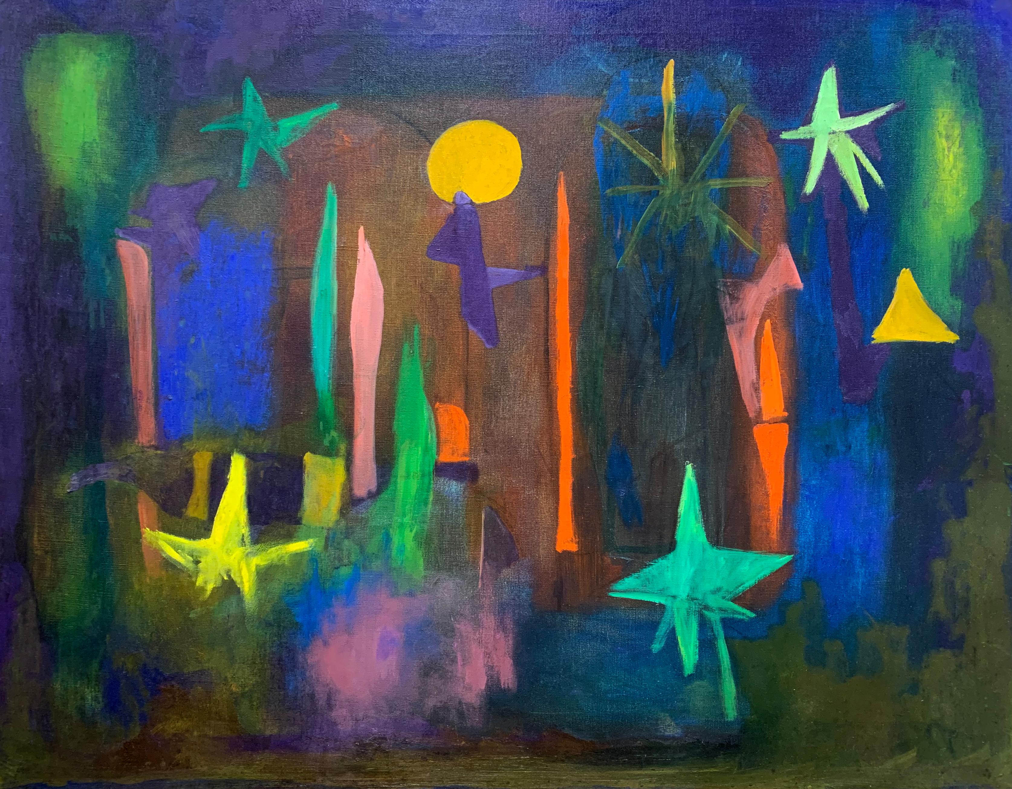 Peter Miller Landscape Painting - Stars, Modernist Southwestern Abstract Skyscape