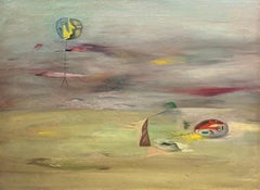 The Afterlife, Surrealist Landscape with Figures by Female American Modernist