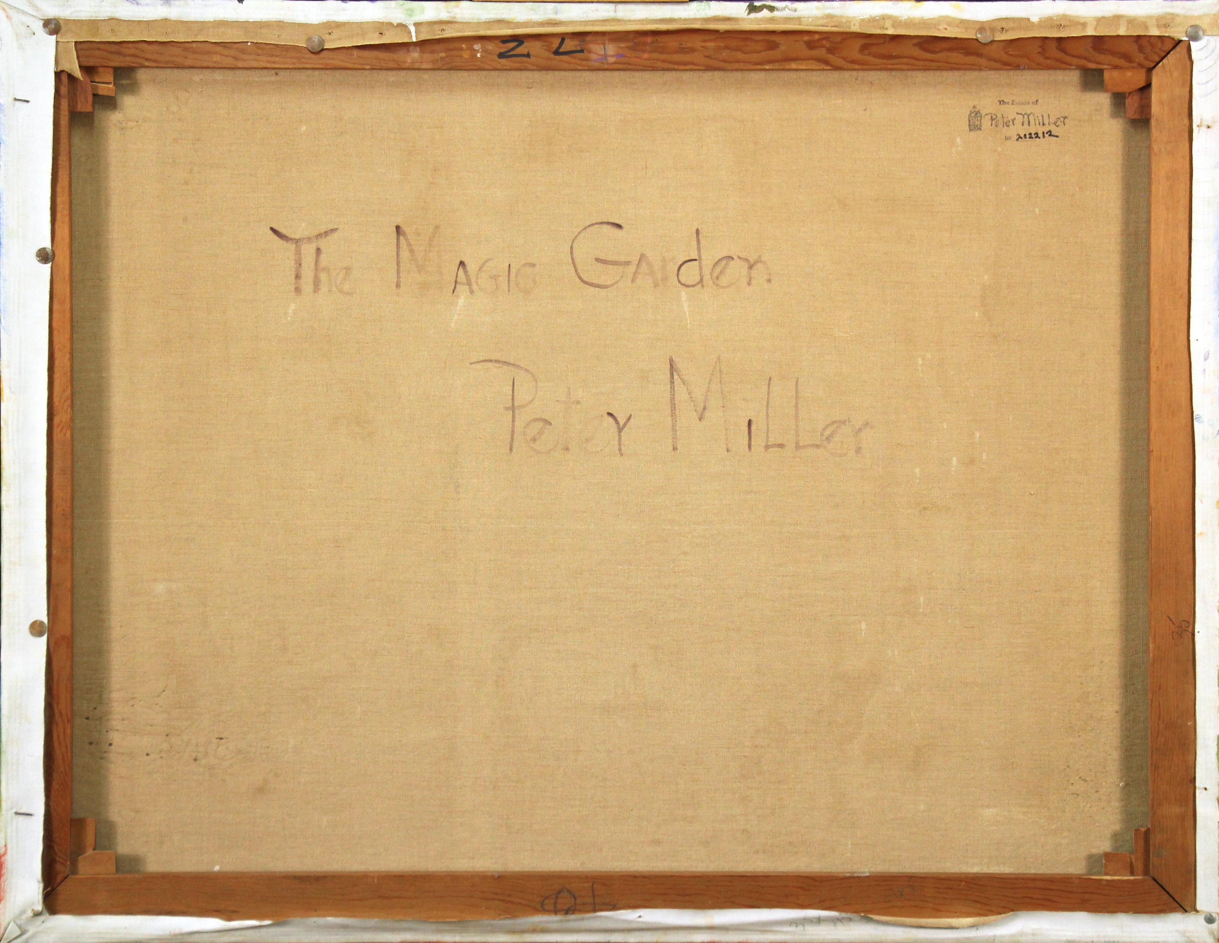 The Magic Garden, Nature morte culturelle et commentaire spirituel - Modernisme américain Painting par Peter Miller