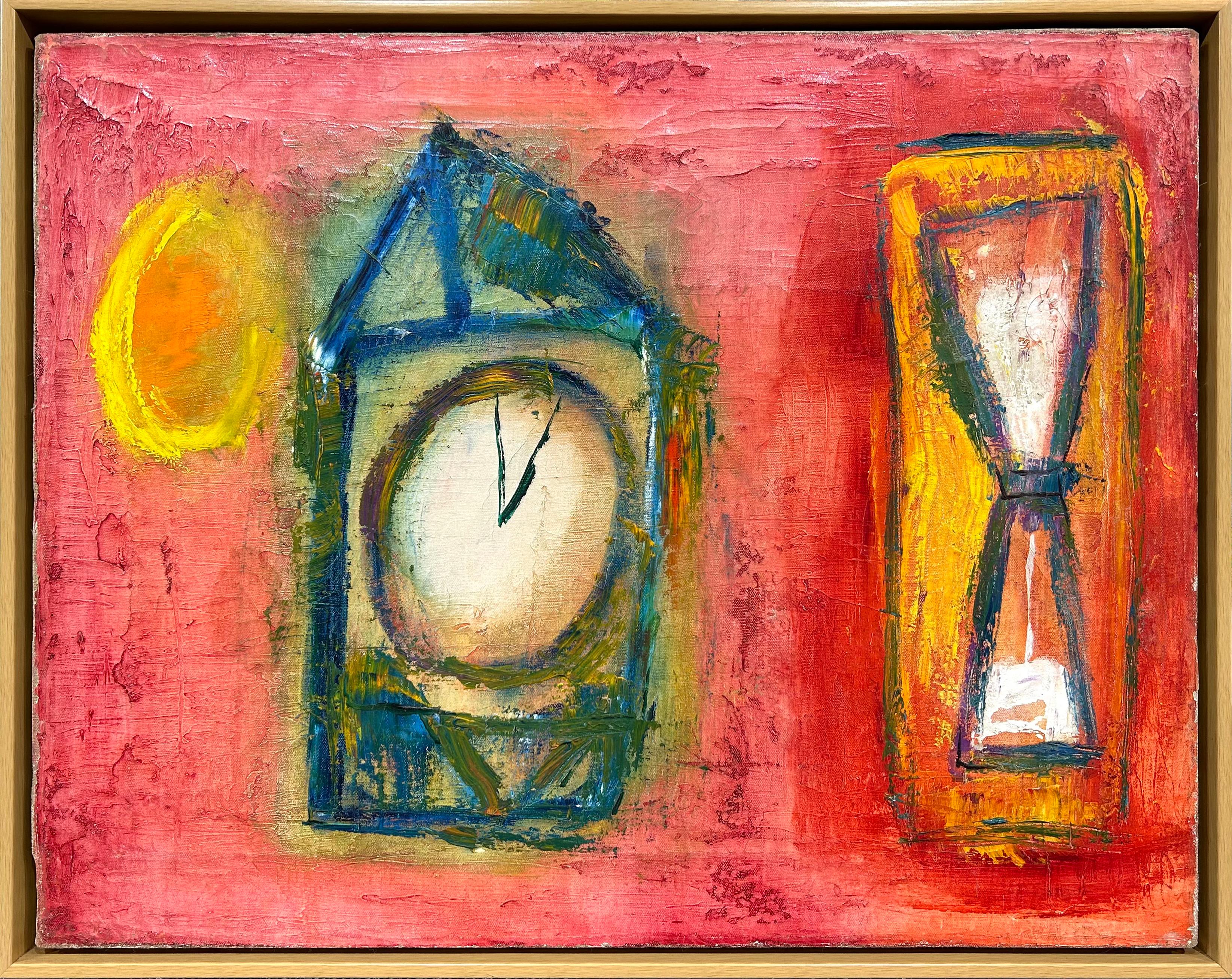 Time, Abstract and Spiritual Commentary by Female Modernist - Painting by Peter Miller