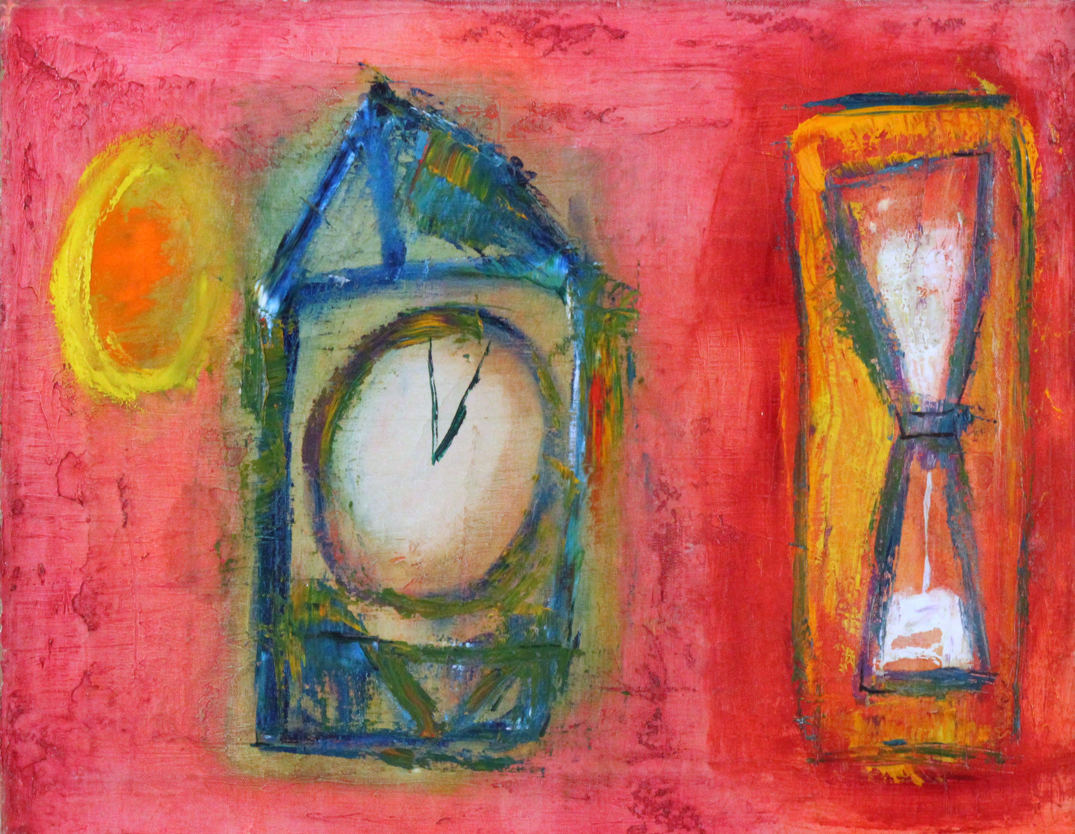 Peter Miller Abstract Painting - Time, Abstract and Spiritual Commentary by Female Modernist