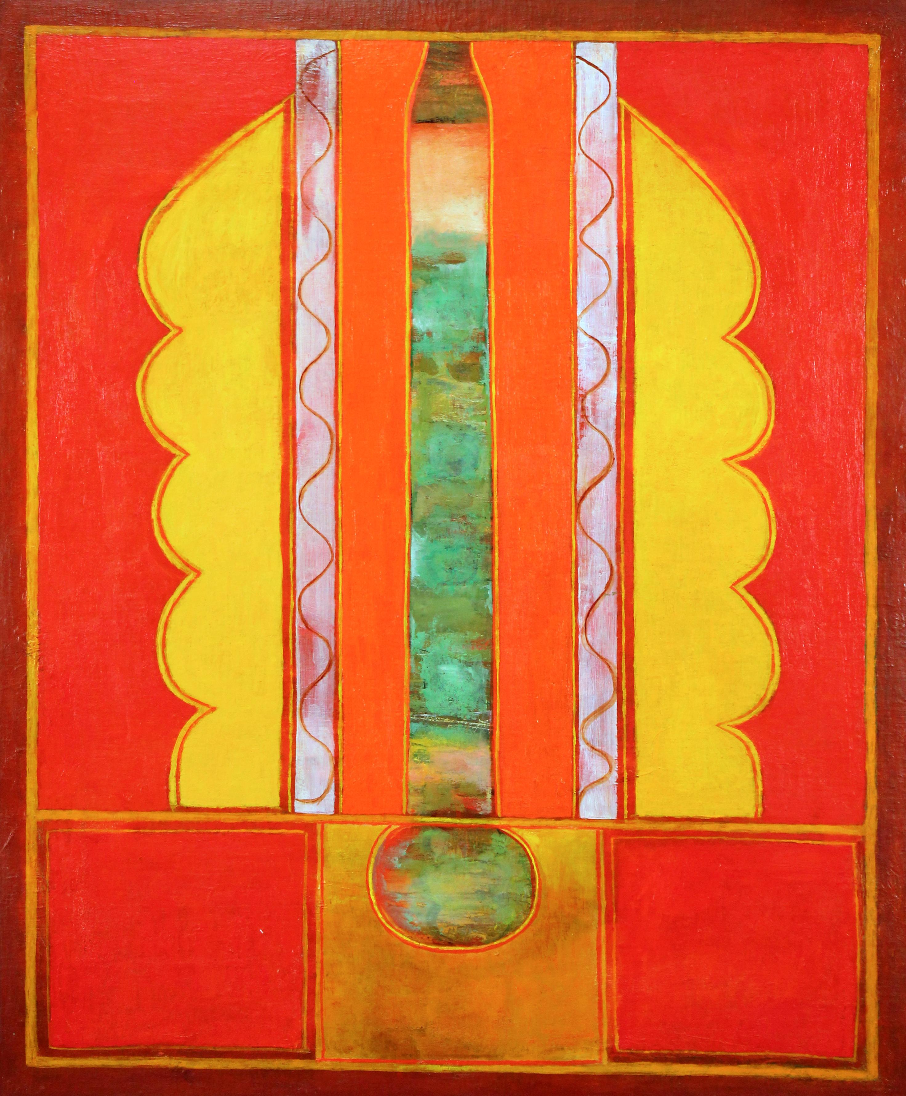 Peter Miller Abstract Painting - Untitled (The Opening), Abstraction by American Female Modernist 