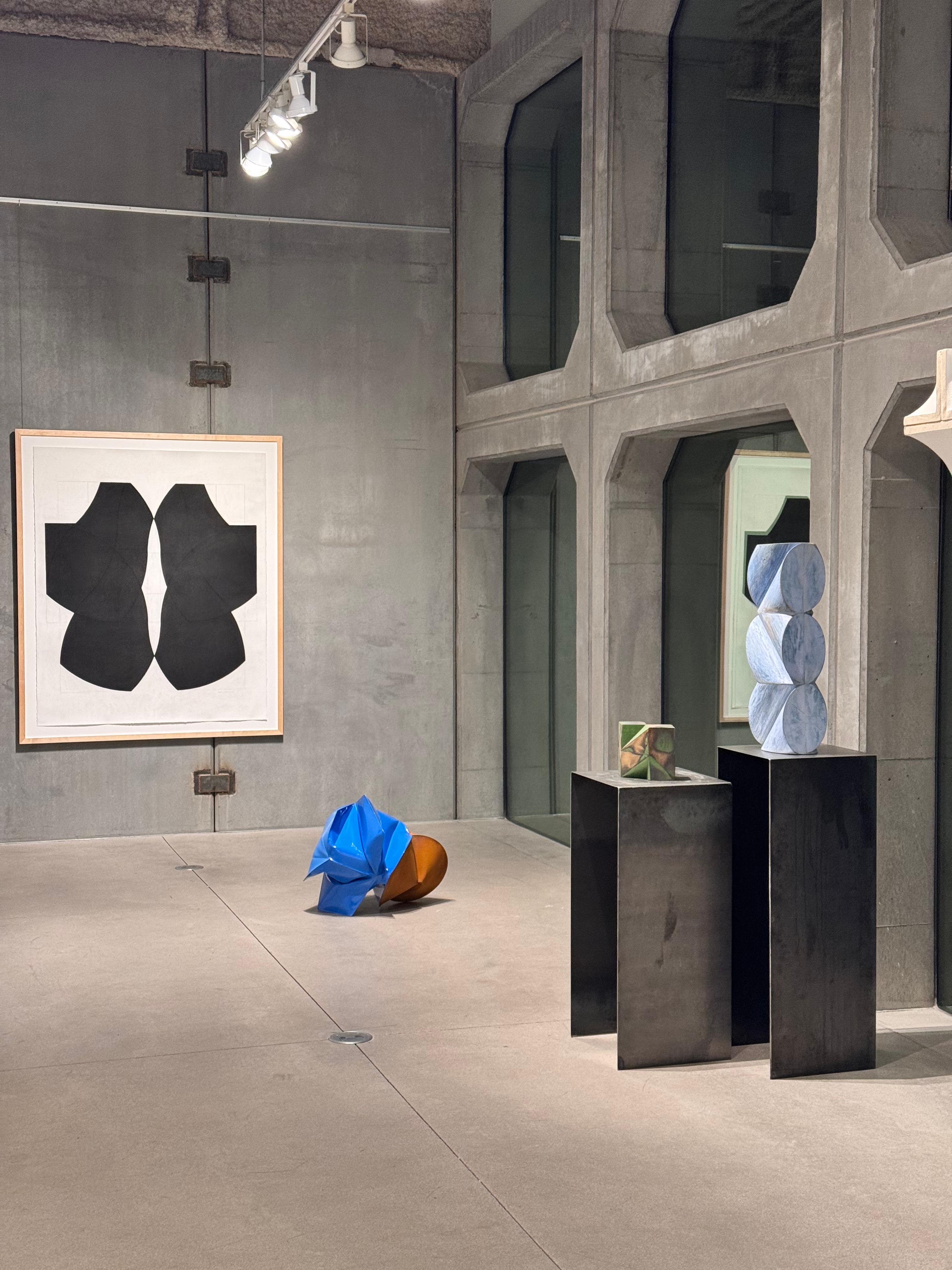 Two Story - Brown Abstract Sculpture by Peter Millett