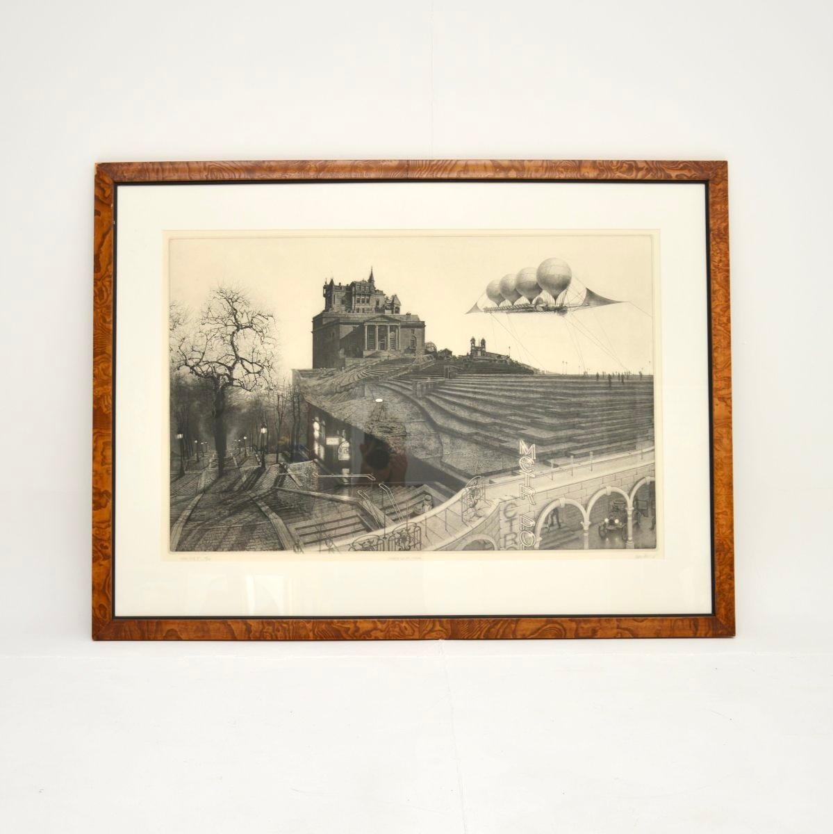 A fantastic etching by Peter Milton – Embarkation for Cythera.

This is in superb condition and is beautifully mounted in a burr elm frame. Signed, dated and titled by the artist, numbered 48 / 140. It is dated 2005.

There is just some minor