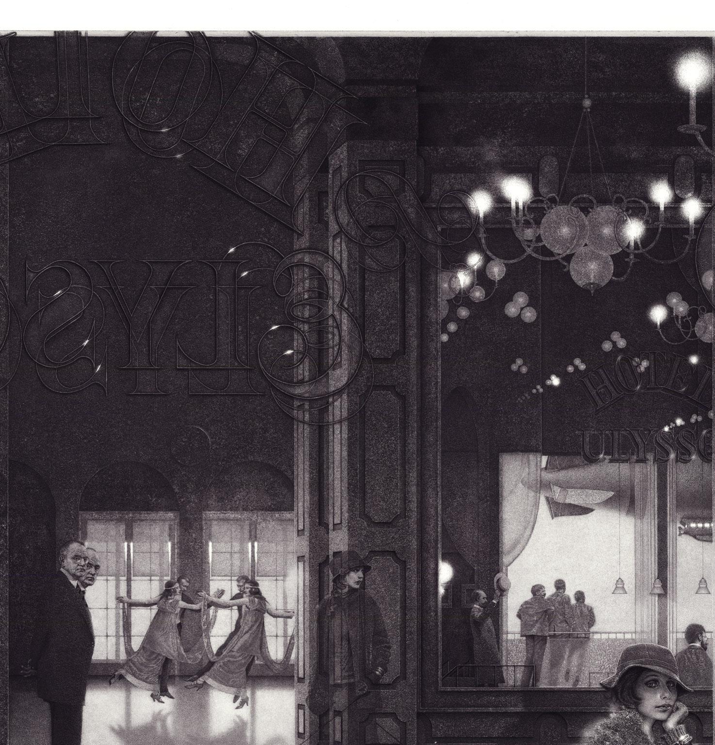 Interiors IV : Hotel Paradise Cafe - Contemporary Print by Peter Milton