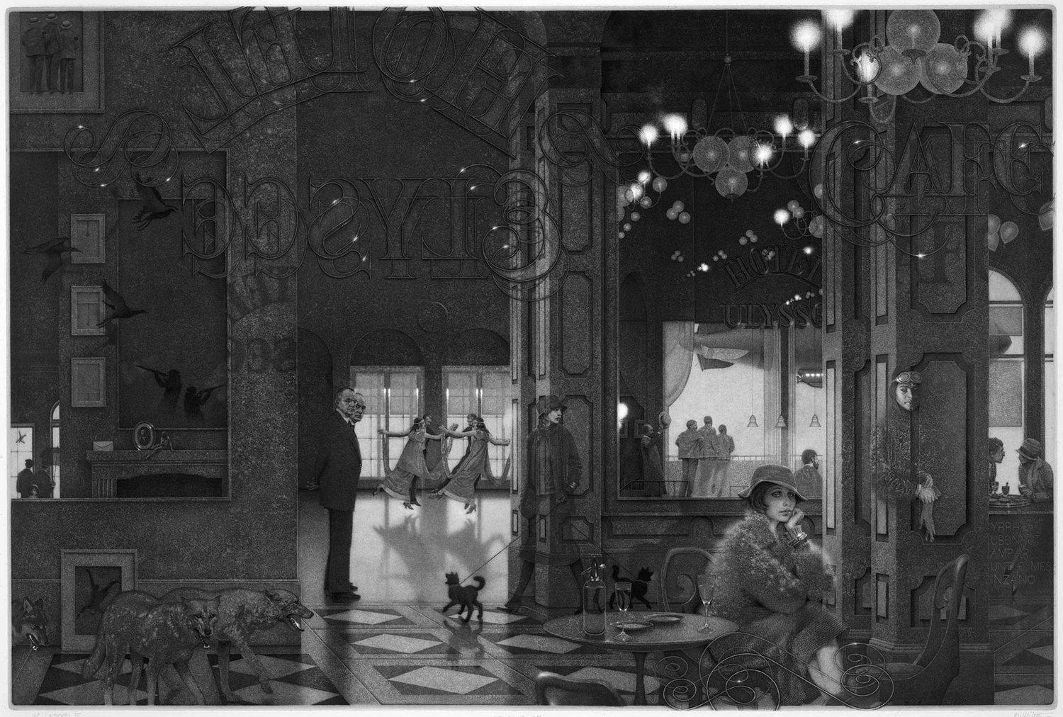 Peter Milton Interior Print - INTERIORS IV: HOTEL PARADISE CAFE.