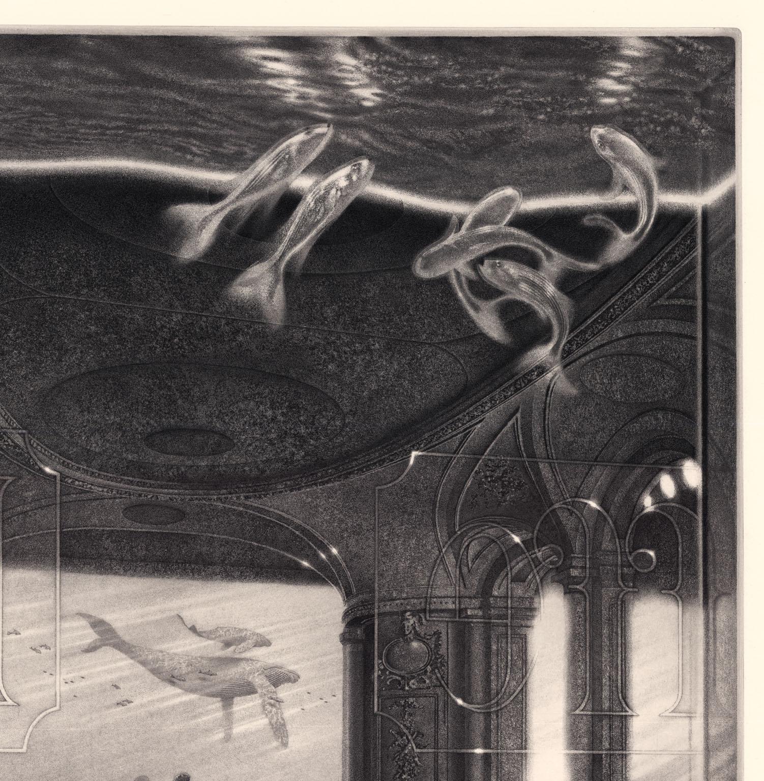 Interiors VI: Soundings - Surrealist Print by Peter Milton