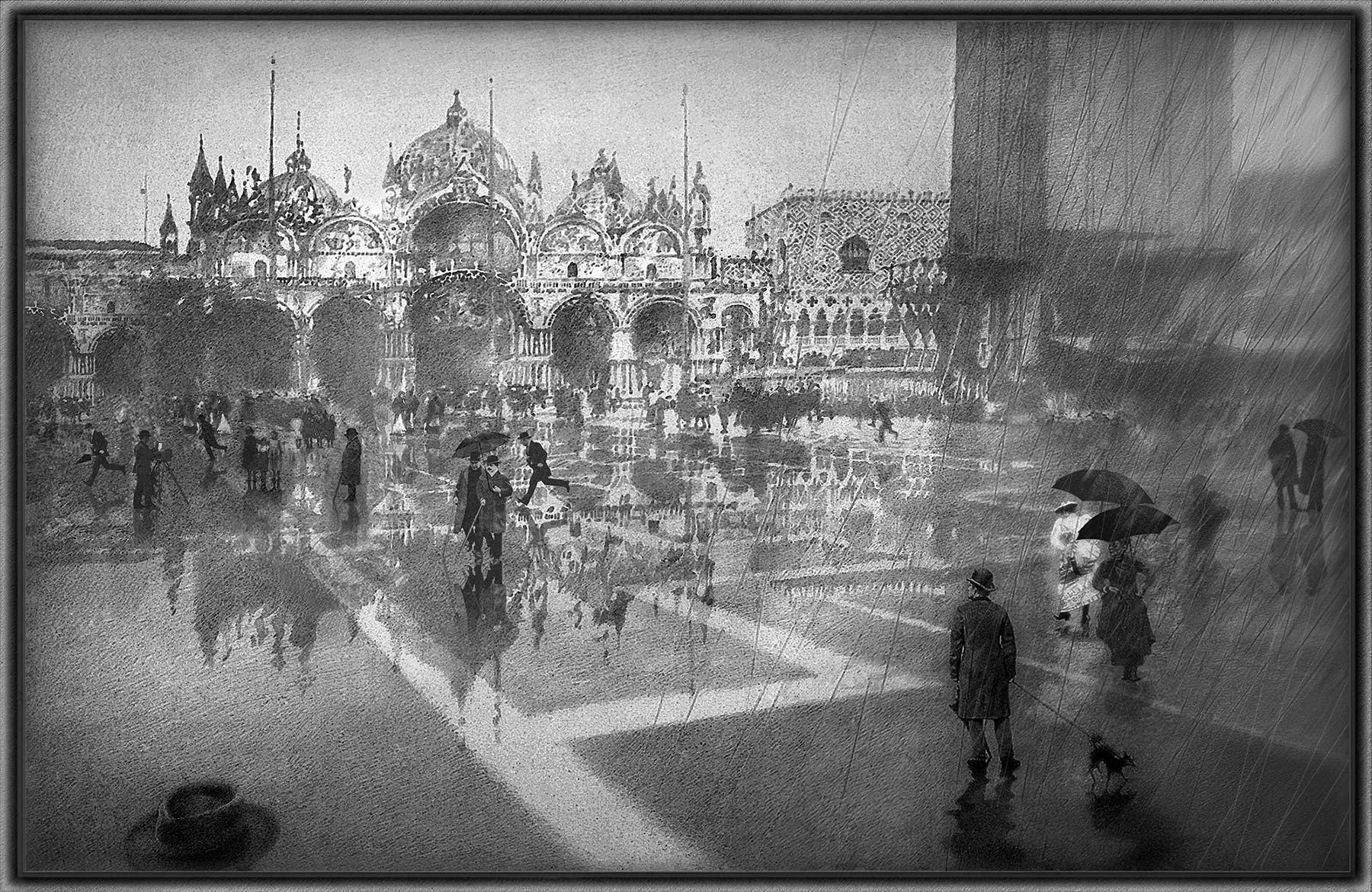 Peter Milton Landscape Print - Piazza Di San Marco