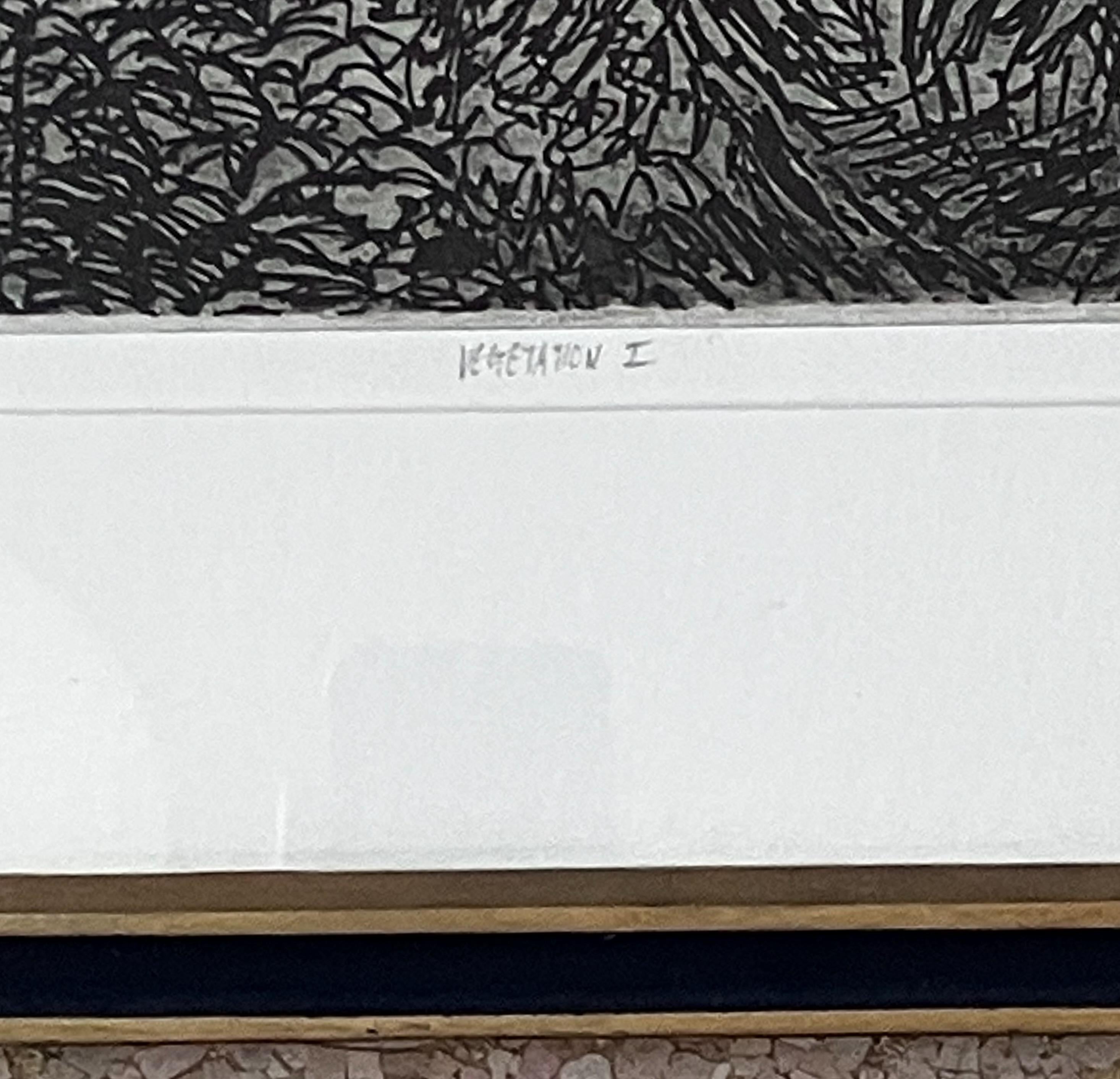 Vegetation I - Landscape Print Grigio di Peter Milton