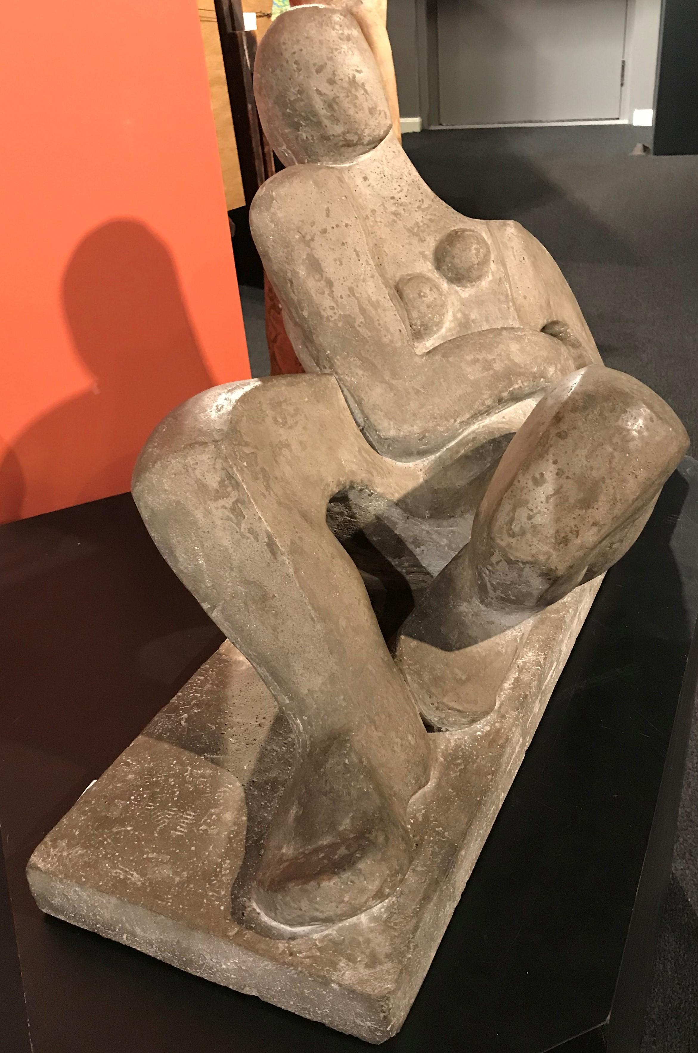 Reclining Woman - Sculpture by Peter Milton