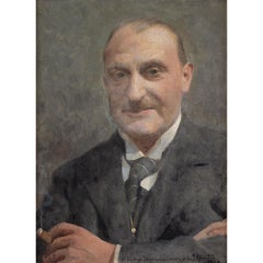 Peter Mønsted, Portrait Of Aage Jørgensen, Oil Painting
