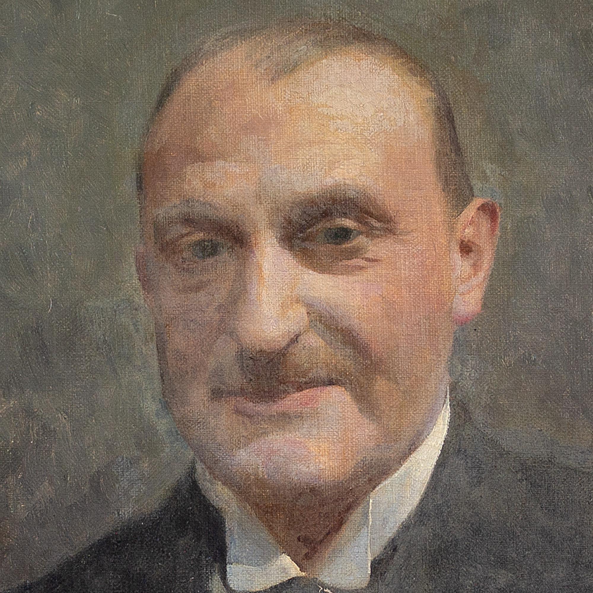 Peter Mønsted, Portrait Of Aage Jørgensen, Oil Painting For Sale 4