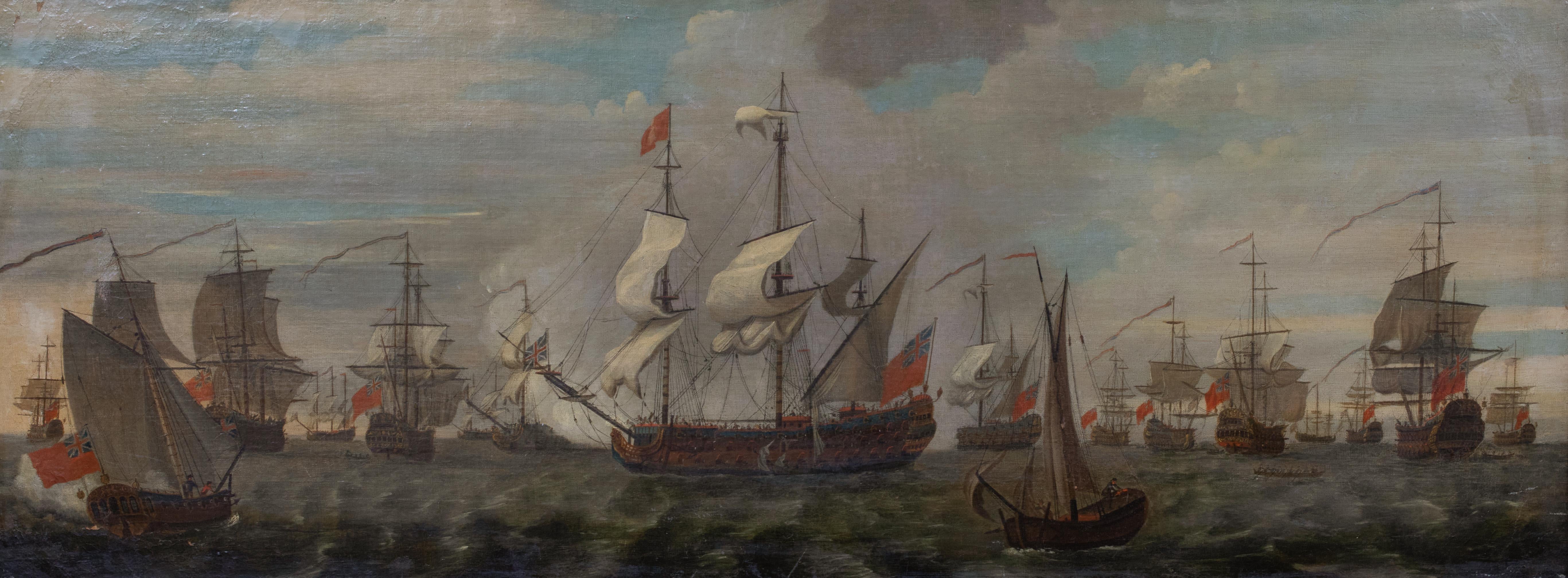Avvicinamento alla battaglia di Capo Finisterre 1747 - Portrait Painting Grigio di Peter Monamy