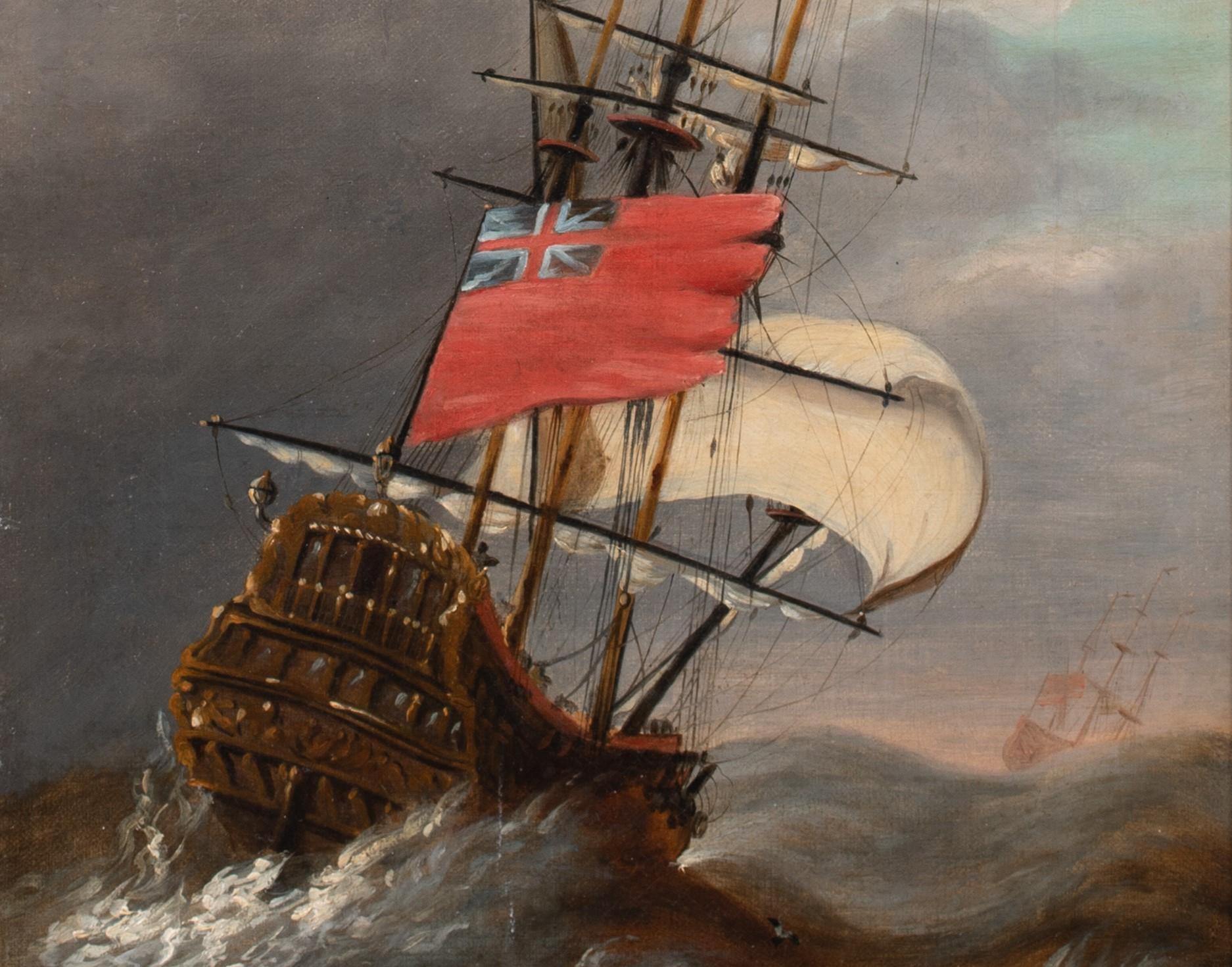Nave da guerra in tempesta, XVIII secolo 1
