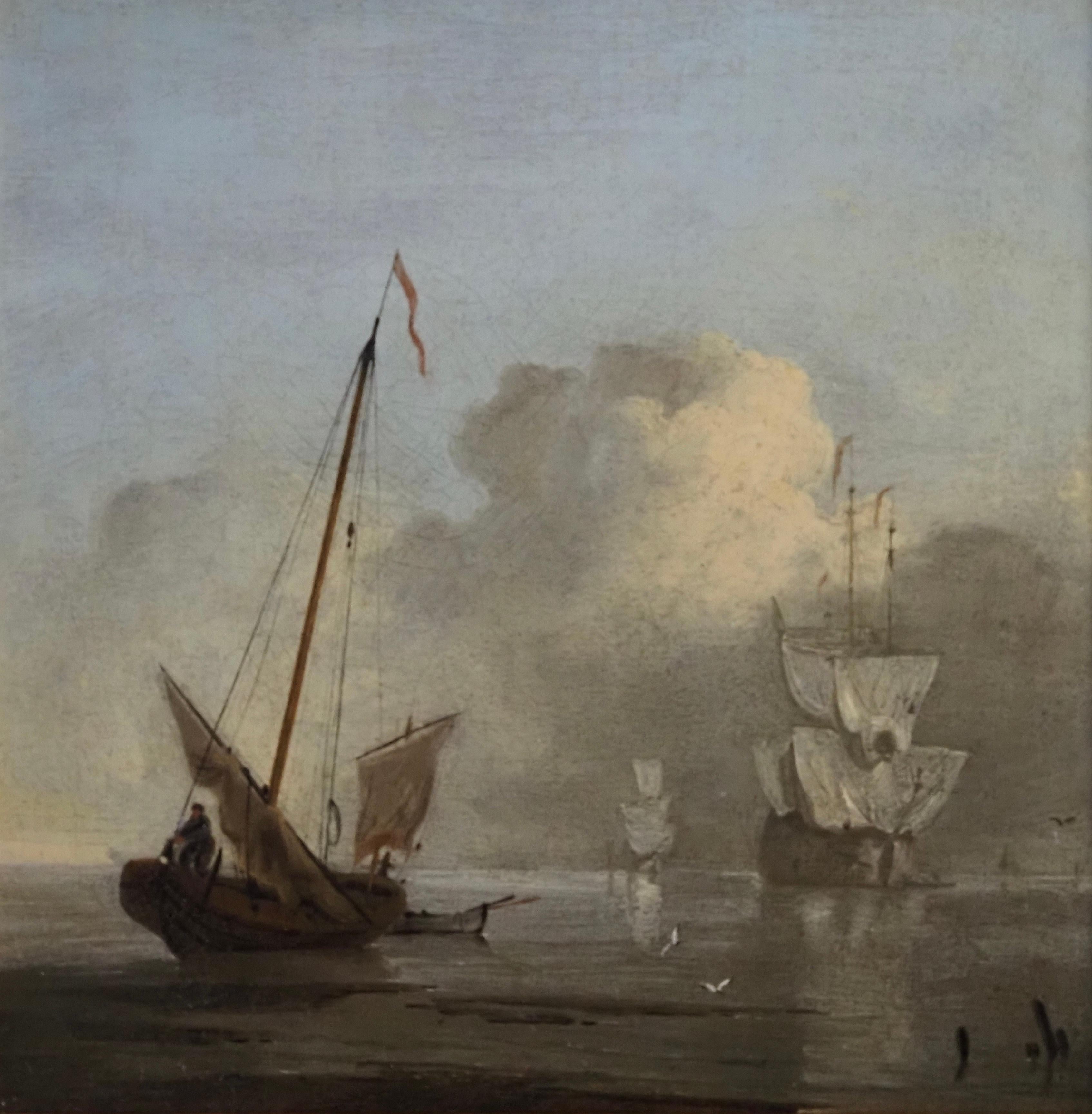 Ships at anchor - Painting by Peter Monamy