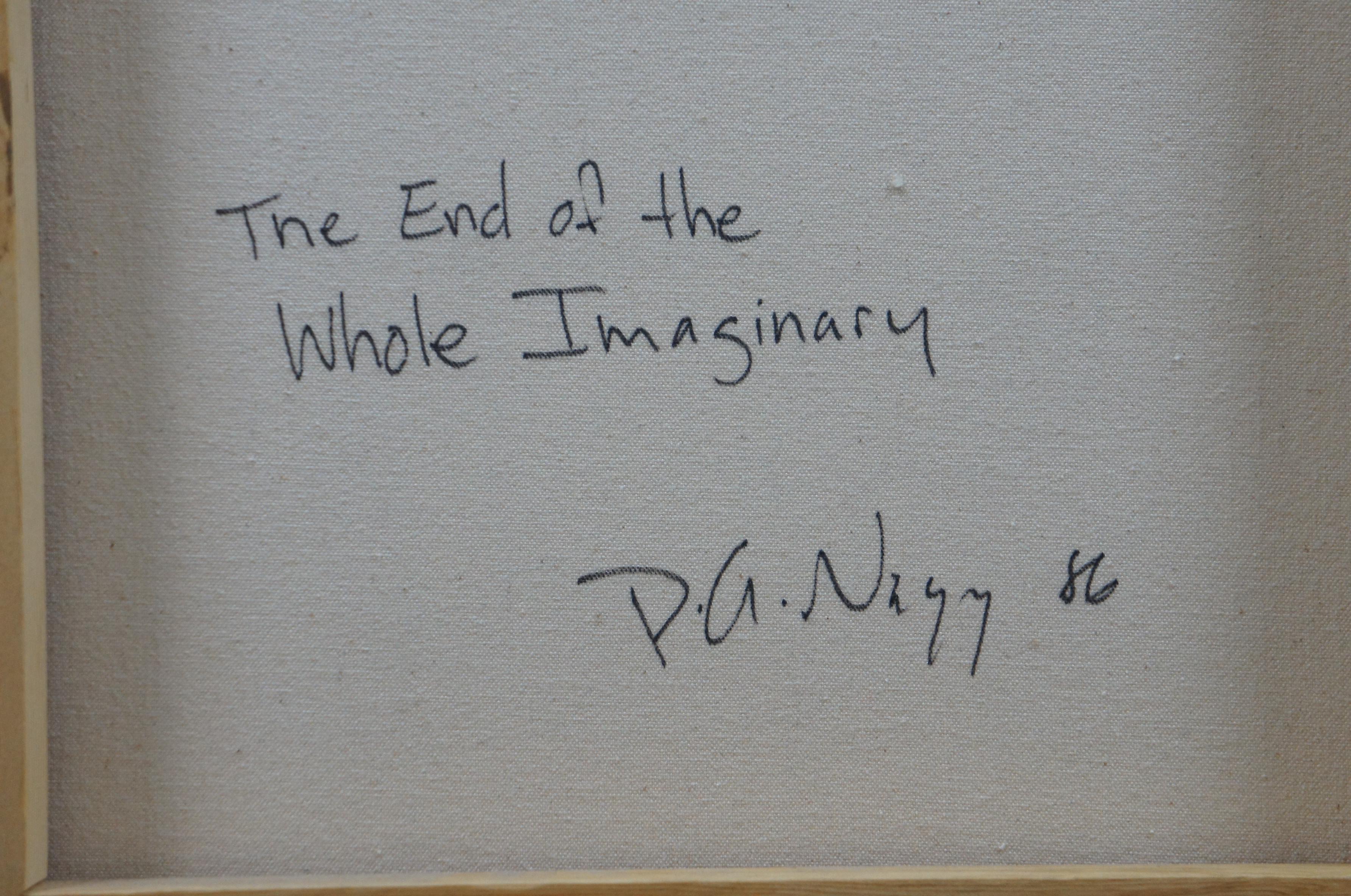 Late 20th Century Peter Nagy 1986 The End of the Whole Imaginary Abstract Oil Painting on Canvas