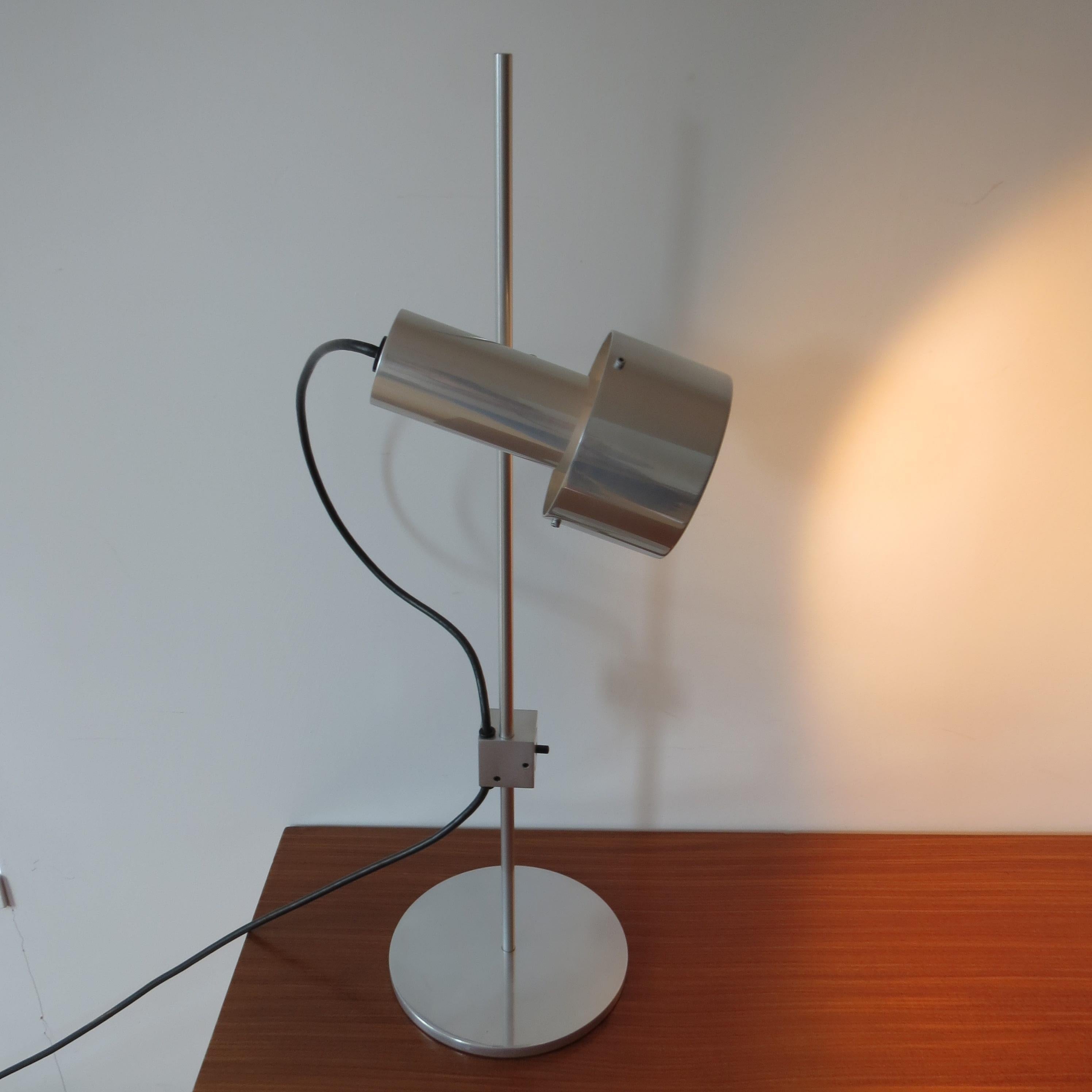 Machine-Made Peter Nelson Aluminium Single Spot Desk Lamp Early 1960s 3 available