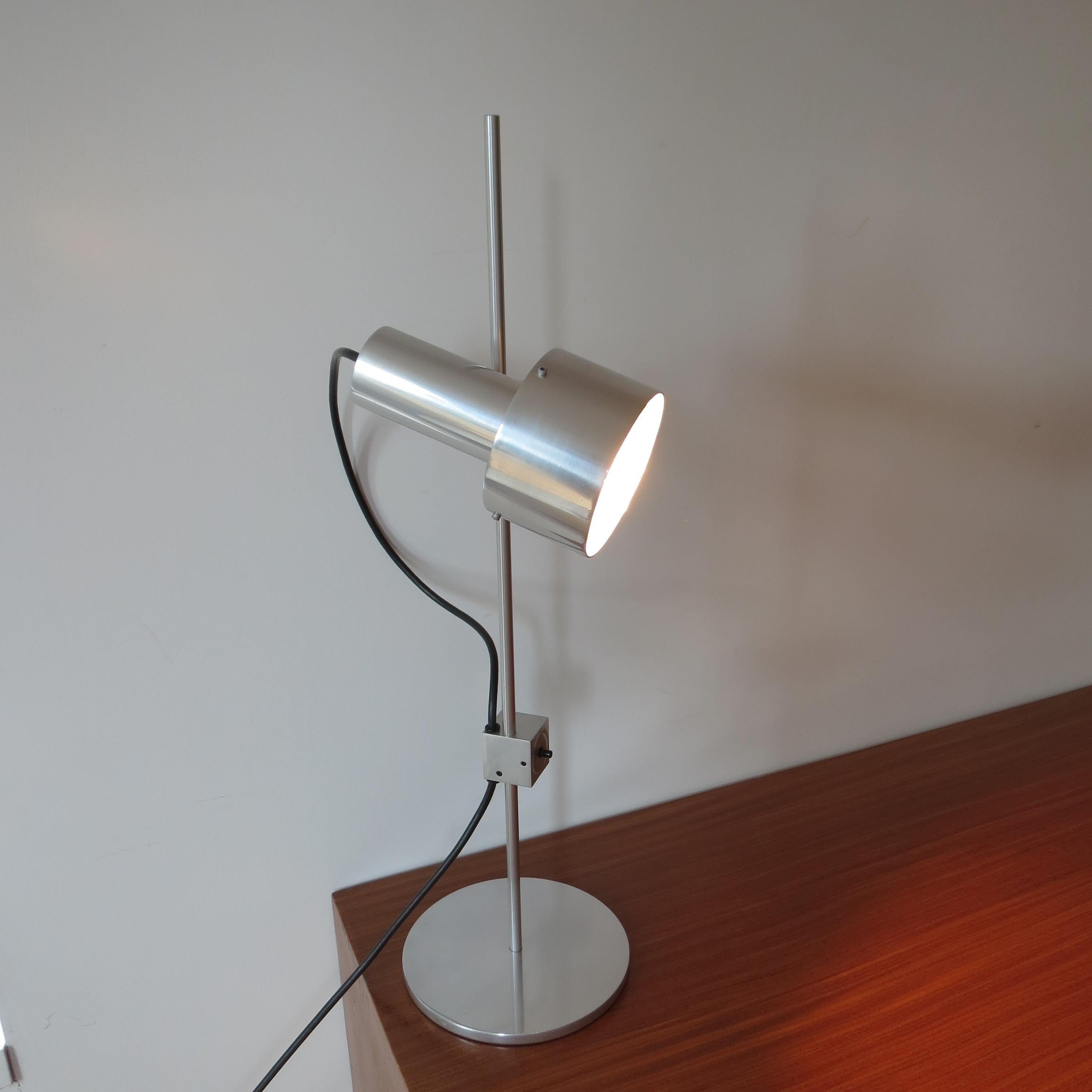20th Century Peter Nelson Aluminium Single Spot Desk Lamp Early 1960s 3 available