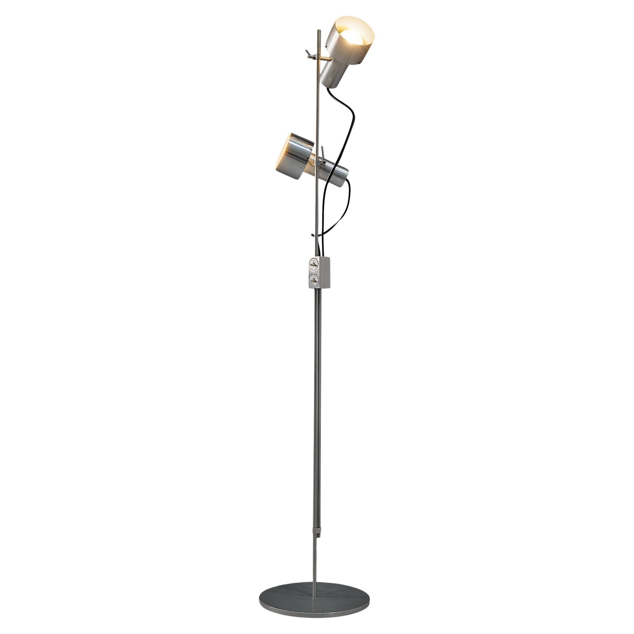 Peter Nelson for Architectural Lightning Minimalist Floor Lamp in Aluminum  For Sale