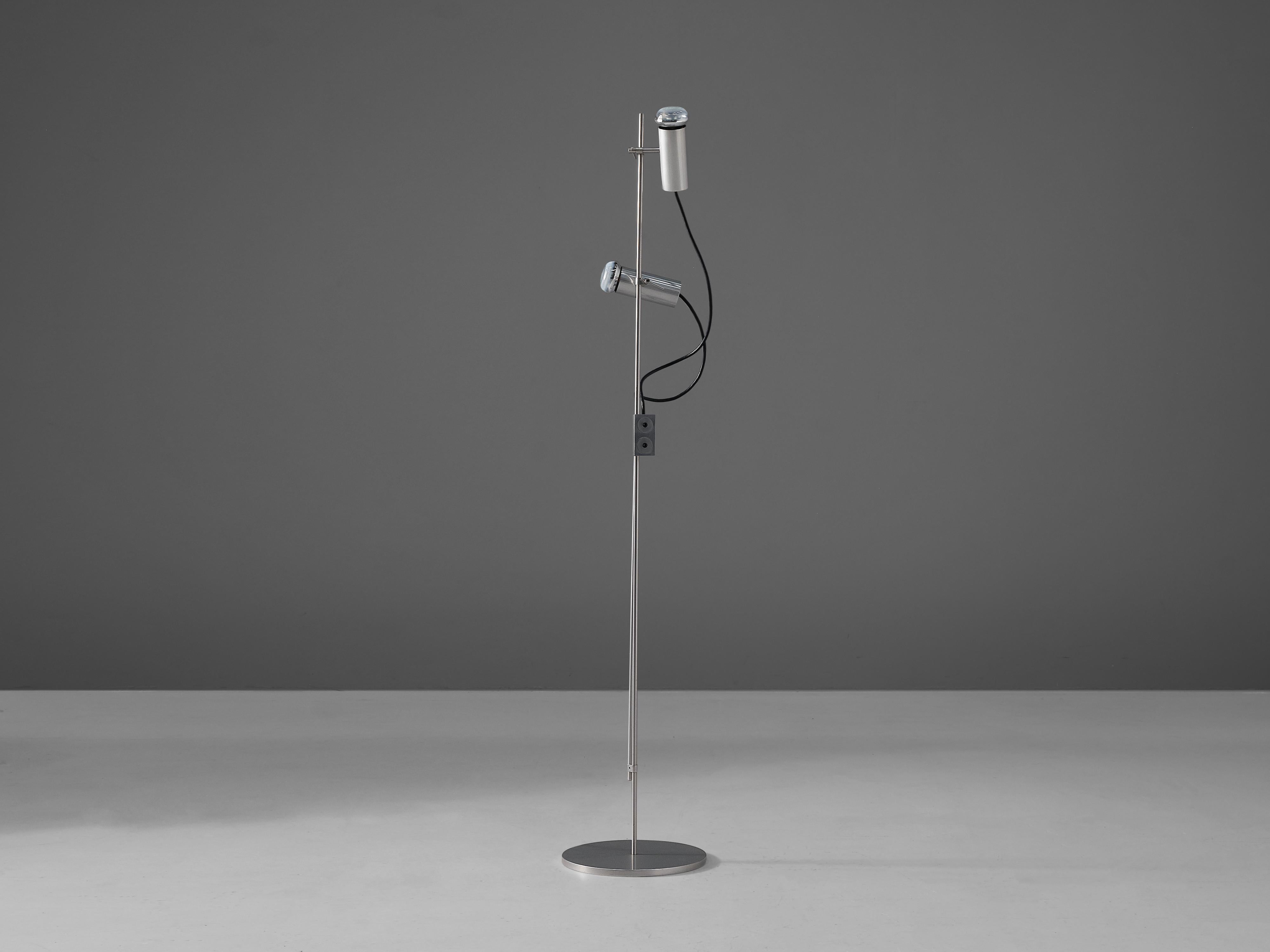 British Peter Nelson for Architectural Lightning Minimalist Floor Lamps in Aluminum