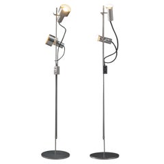 Peter Nelson for Architectural Lightning Minimalist Floor Lamps in Aluminum