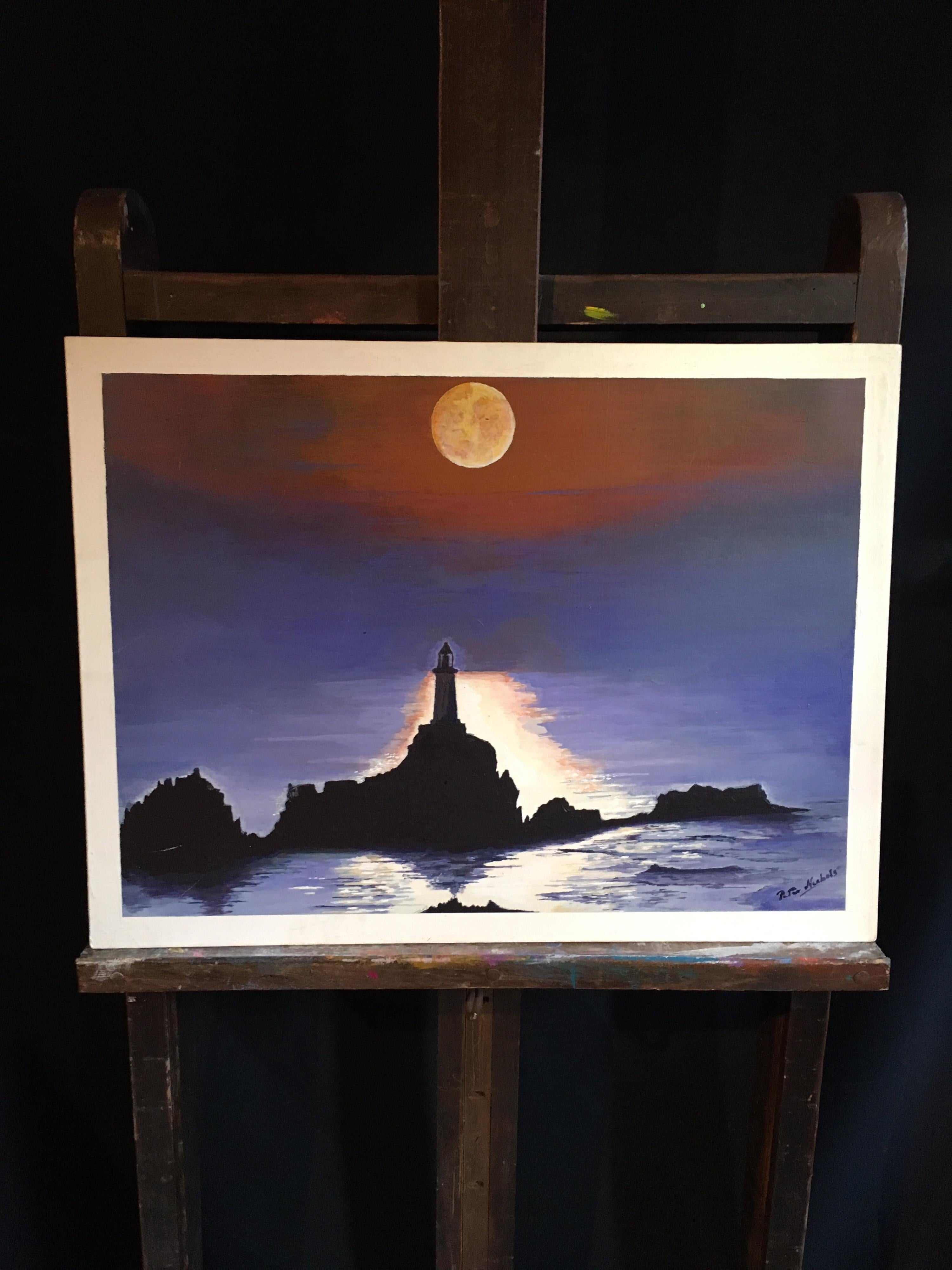 landscape painting silhouette