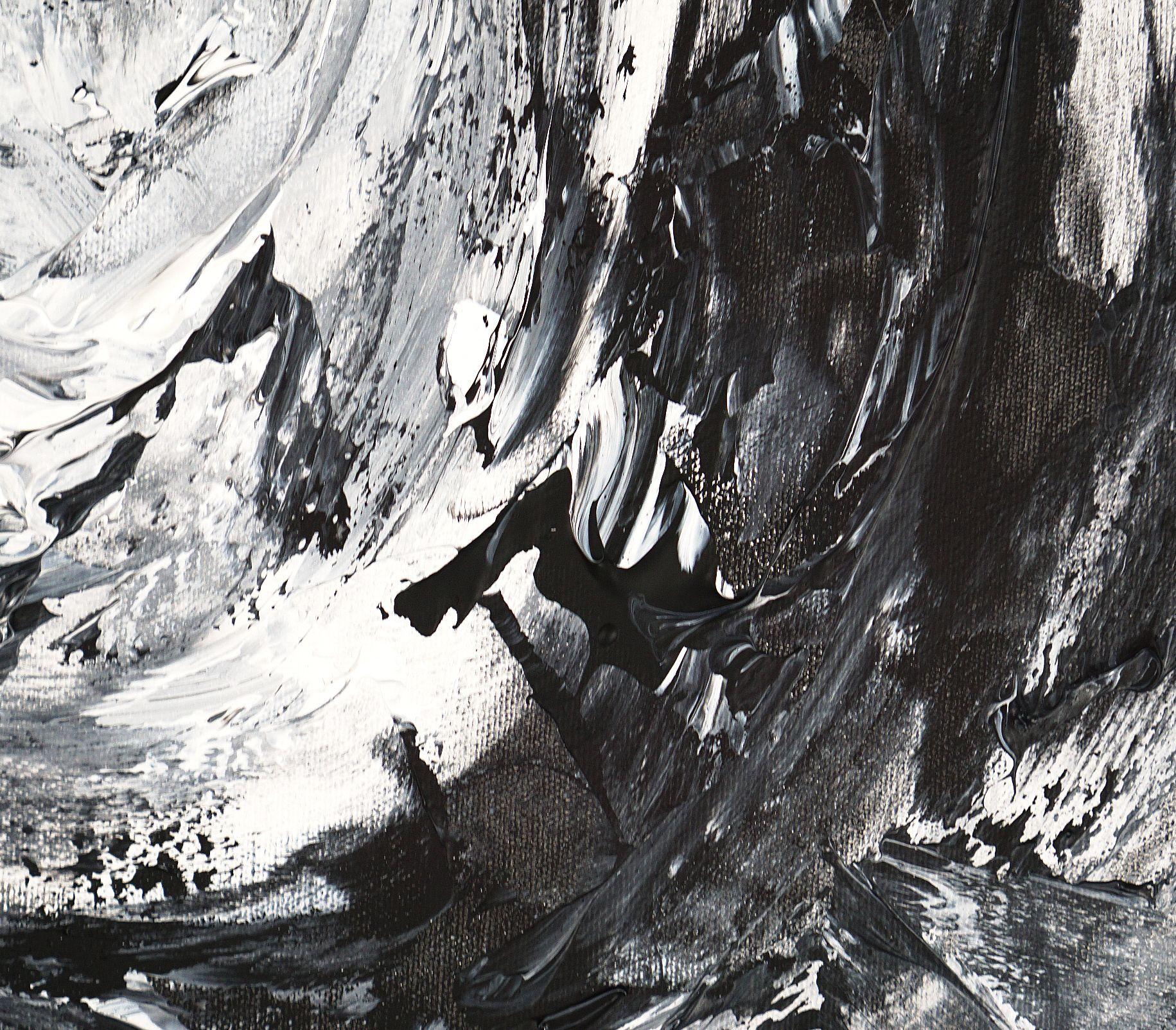 Black And White Energy XL 4, Painting, Acrylic on Canvas For Sale 1