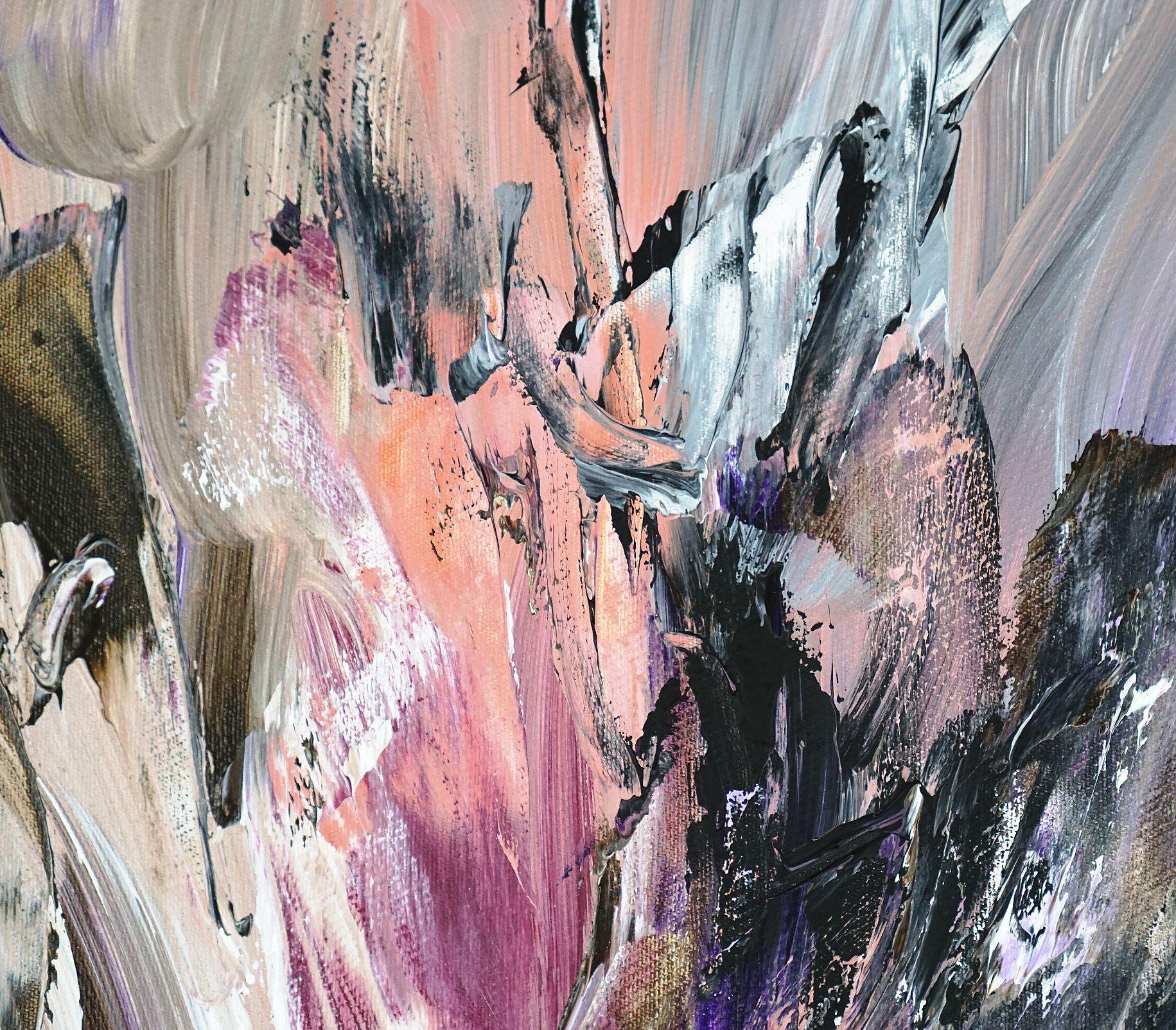 Incantevole sogno ad occhi aperti XL 2, Pittura, Acrilico su tela - Abstract Painting Grigio di Peter Nottrott