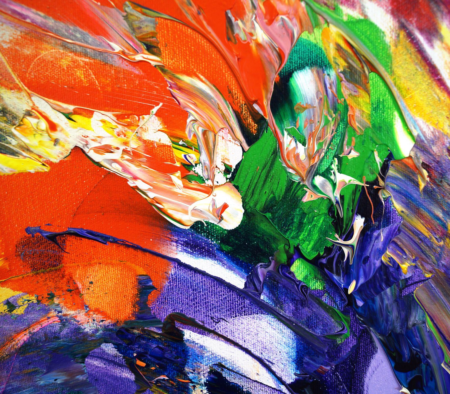 Uno di questi giorni XL 2, Pittura, Acrilico su tela - Abstract Painting Marrone di Peter Nottrott