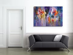 Purple Abstraction XL 1, Painting, Acrylic on Canvas